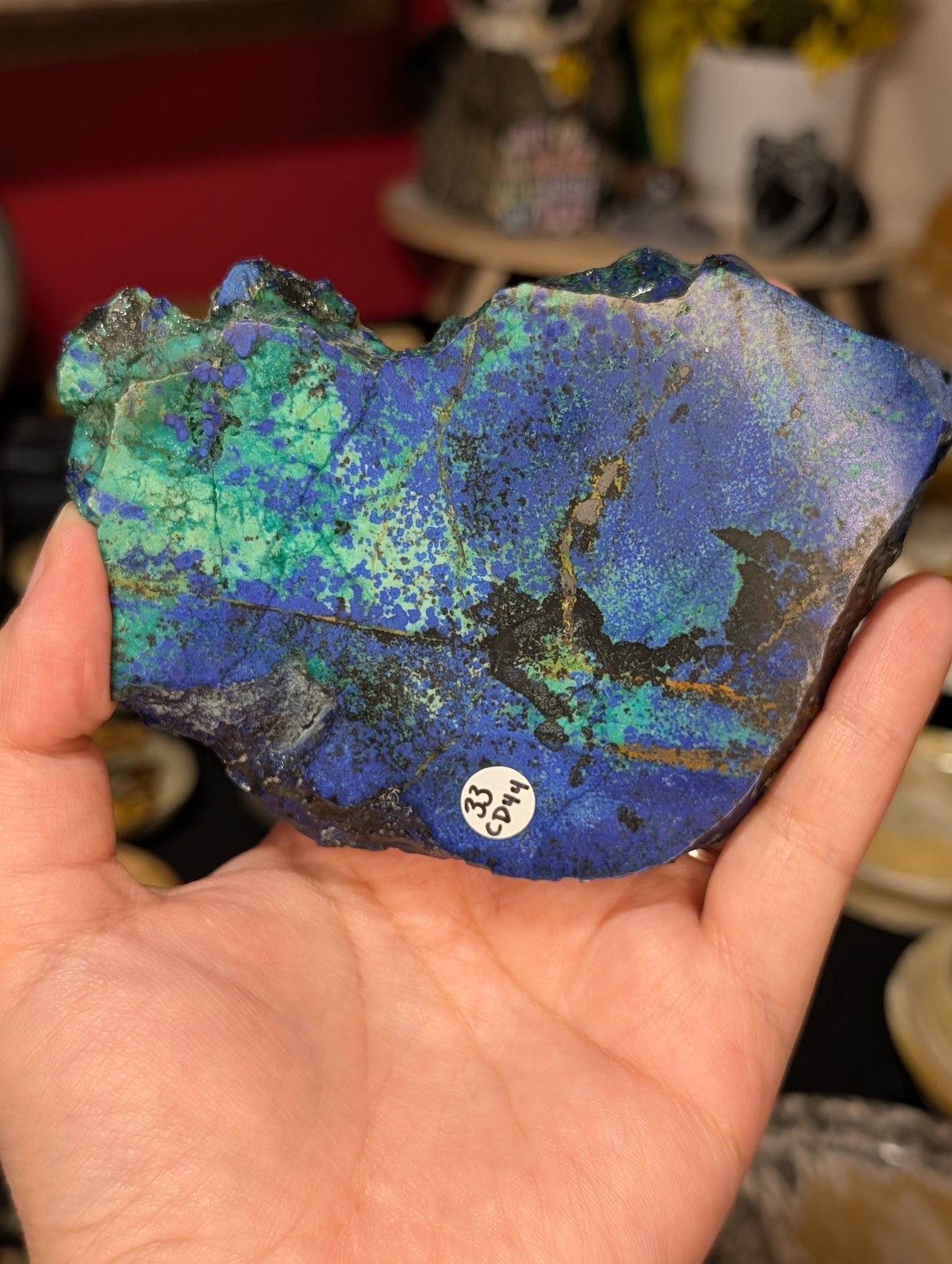 Azurite Slab with Stand