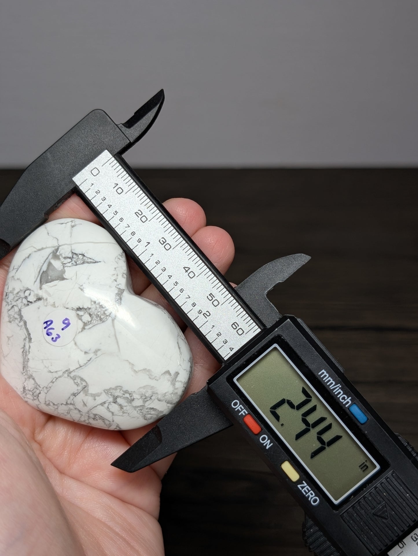 White Howlite Heart Carving