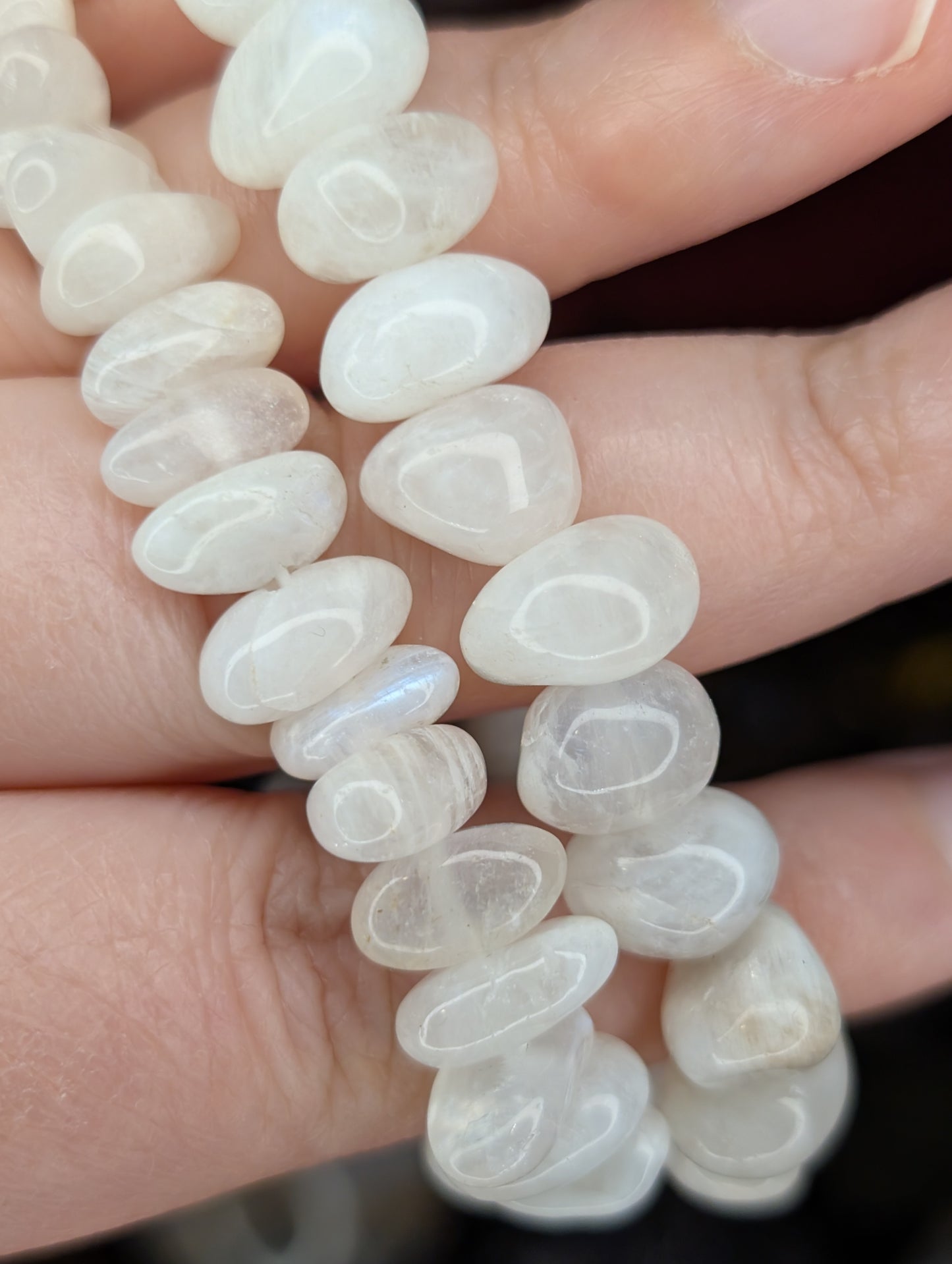 Blue Moonstone Pebble Bead Bracelet