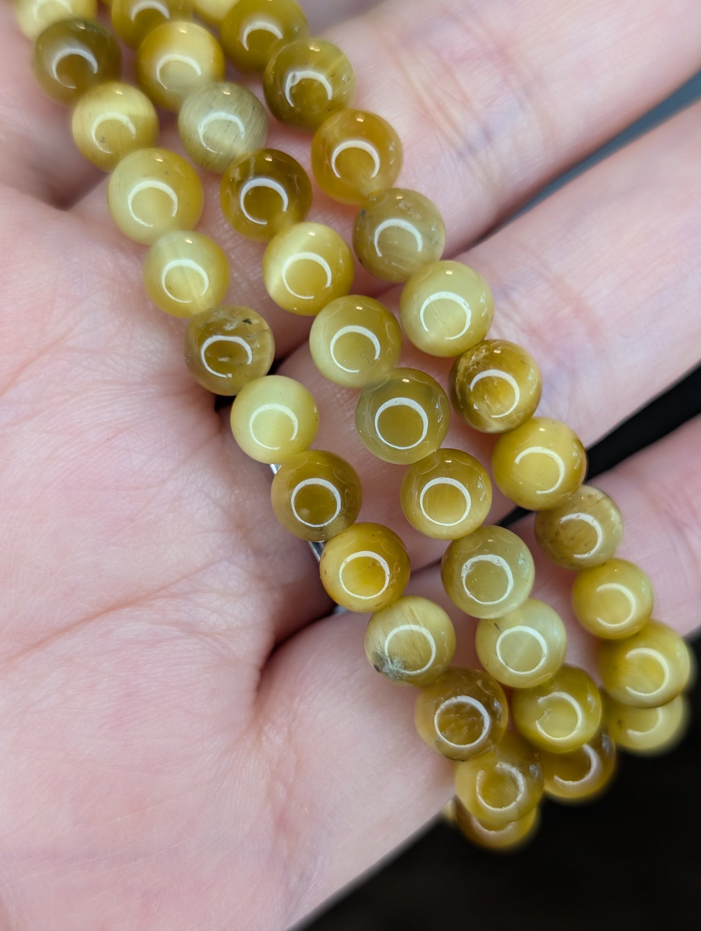 6mm Honey Tiger's Eye Bead Bracelet
