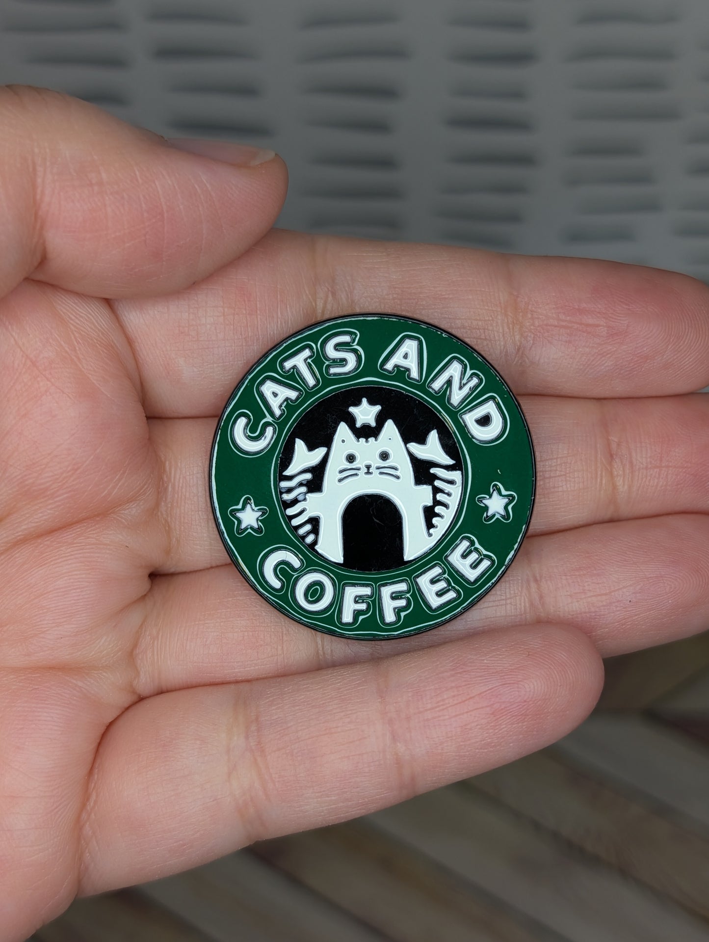 Cats & Coffee Enamel Pin