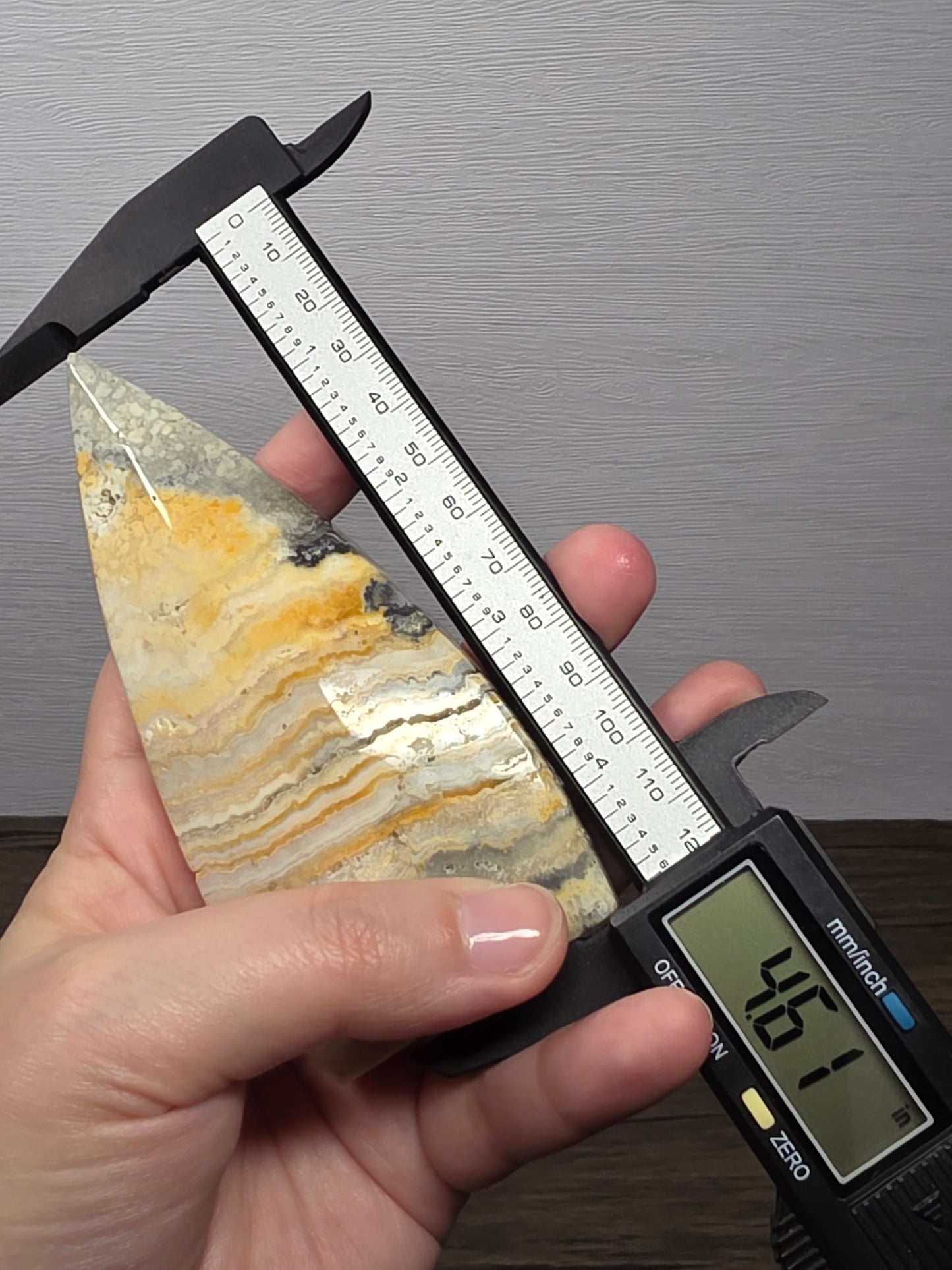 Yellow Crazy Lace Agate Teardrop/Flame Point