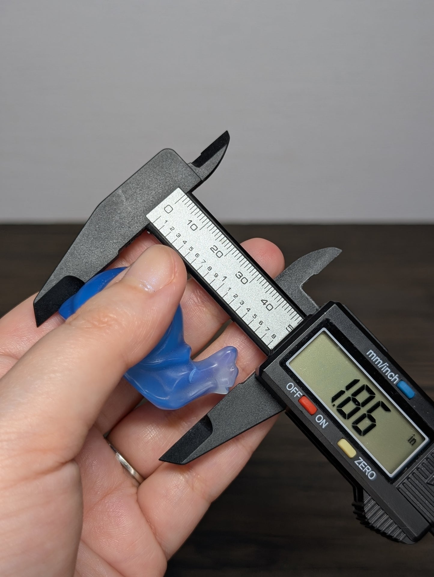Blue Opalite (Glass) Snail Carving