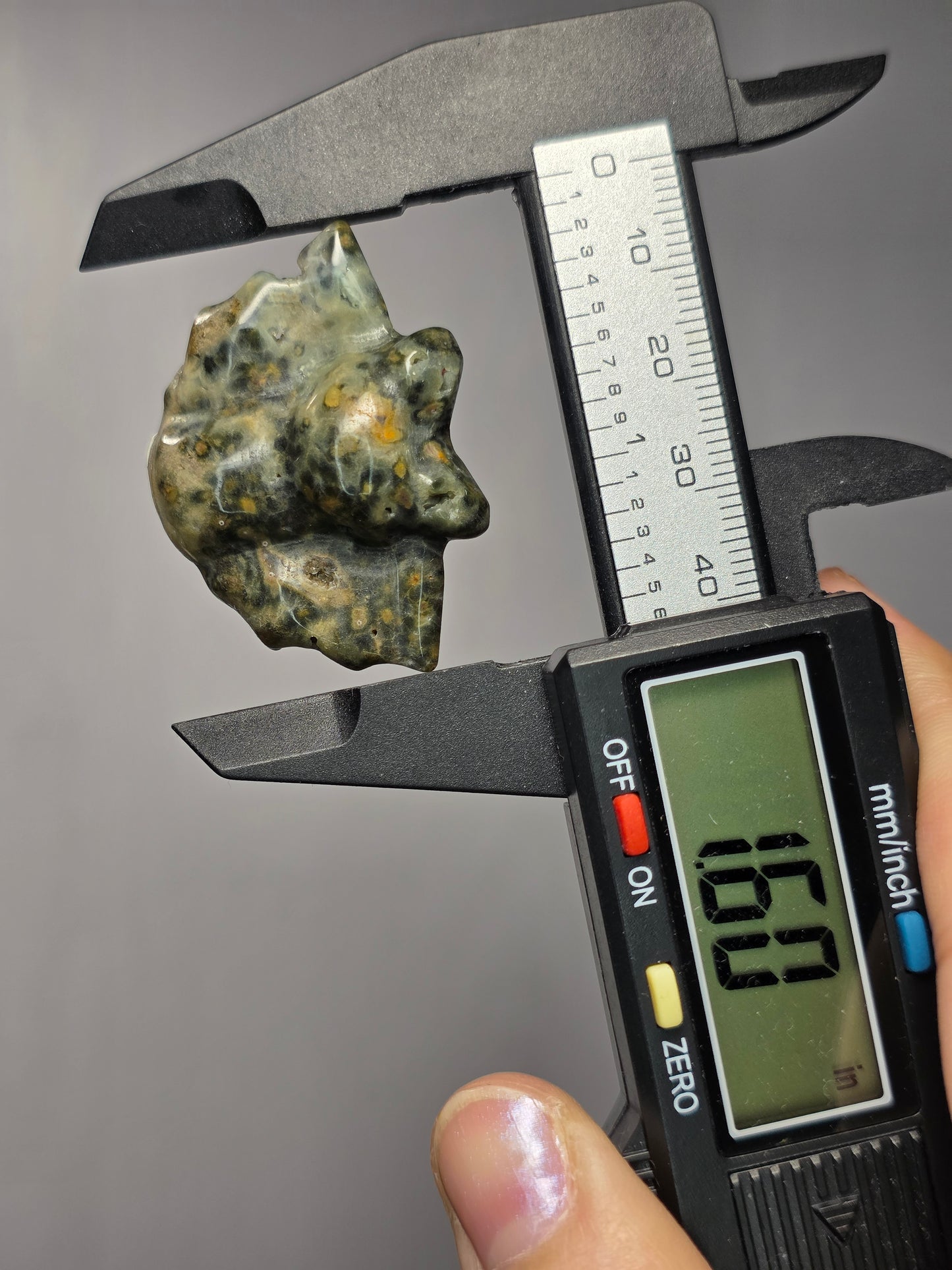 Druzy Sea Jasper Bat Carving