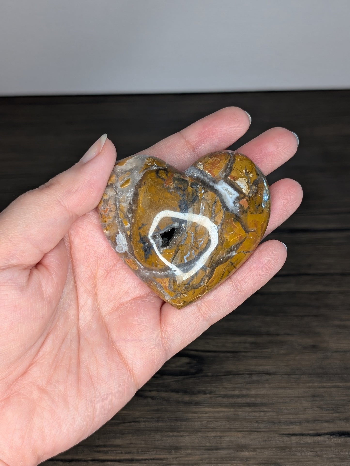 Brecciated Jasper Heart Carving