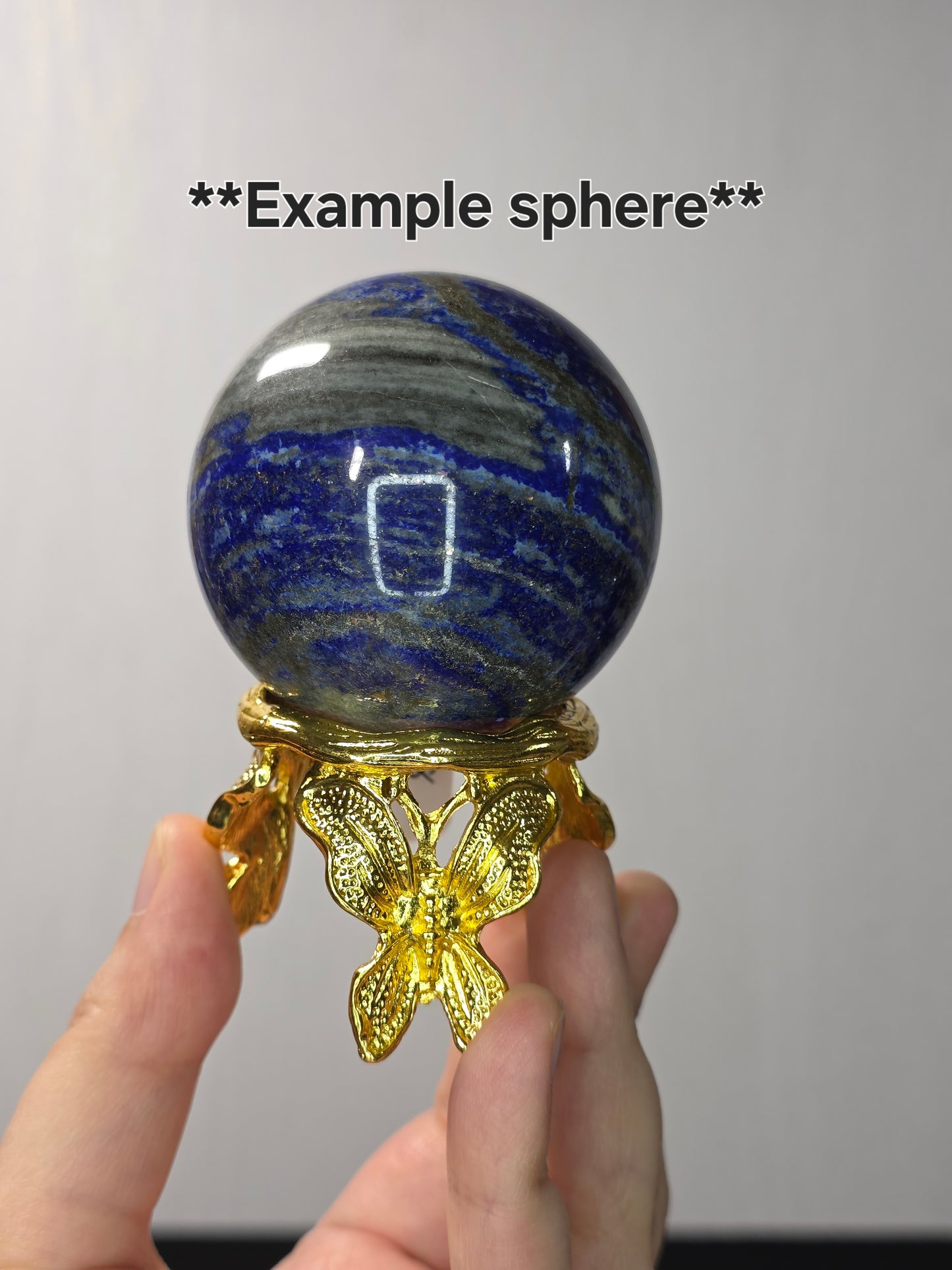 Gold Metal Butterfly Sphere Stand