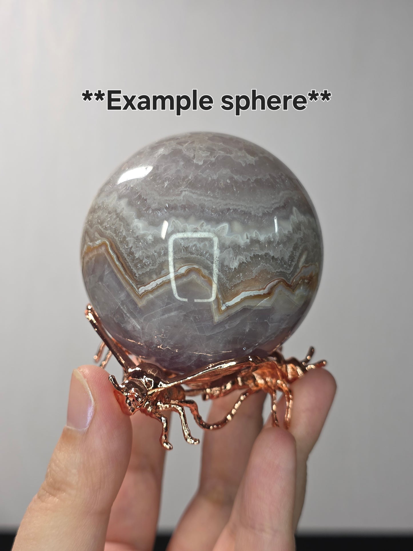 Rose Gold Metal Bee Sphere Stand