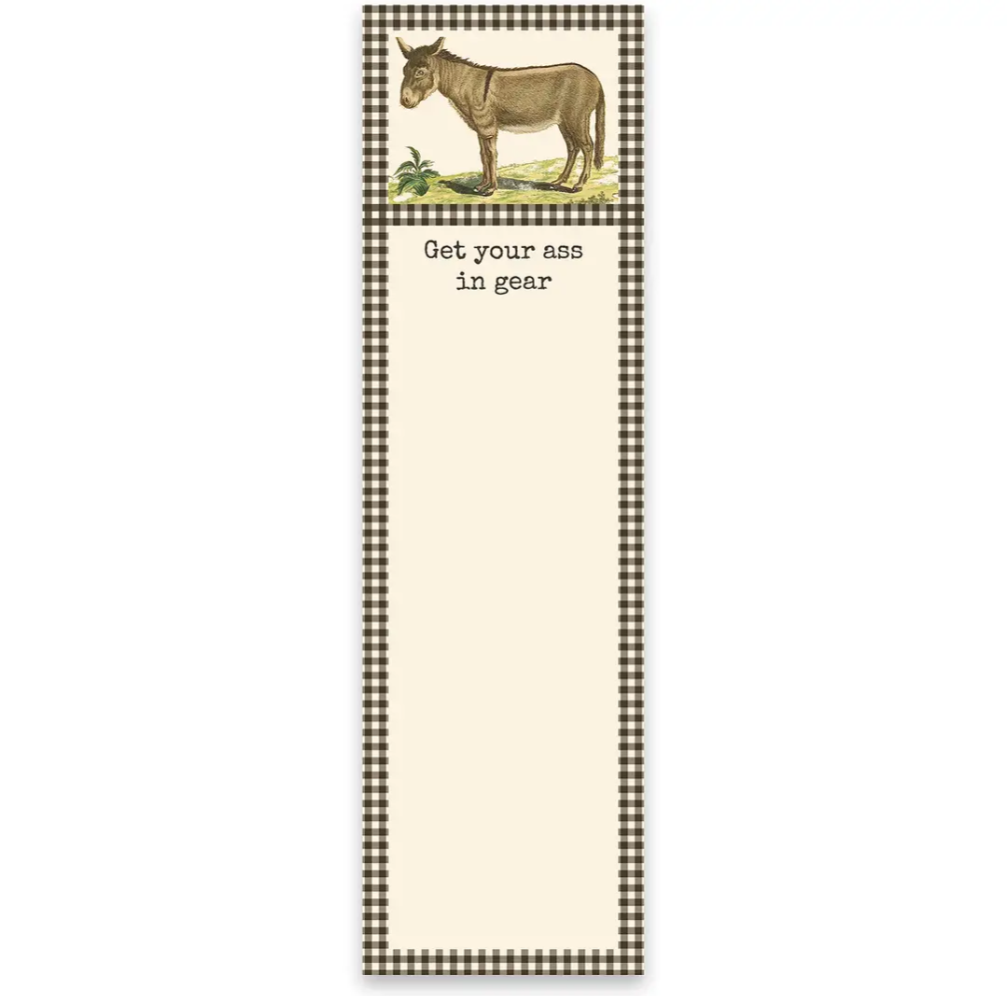 Get Your Ass in Gear Magnetic Notepad