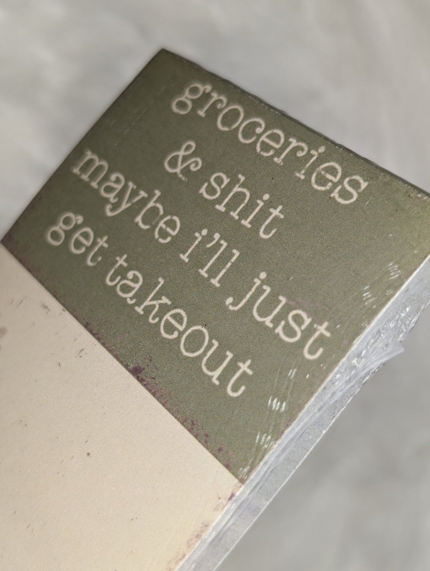 Groceries & Shit Magnetic Notepad