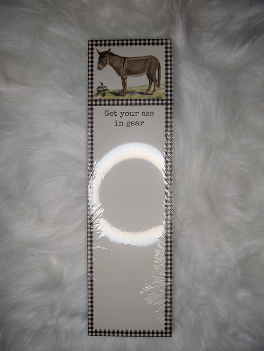 Get Your Ass in Gear Magnetic Notepad