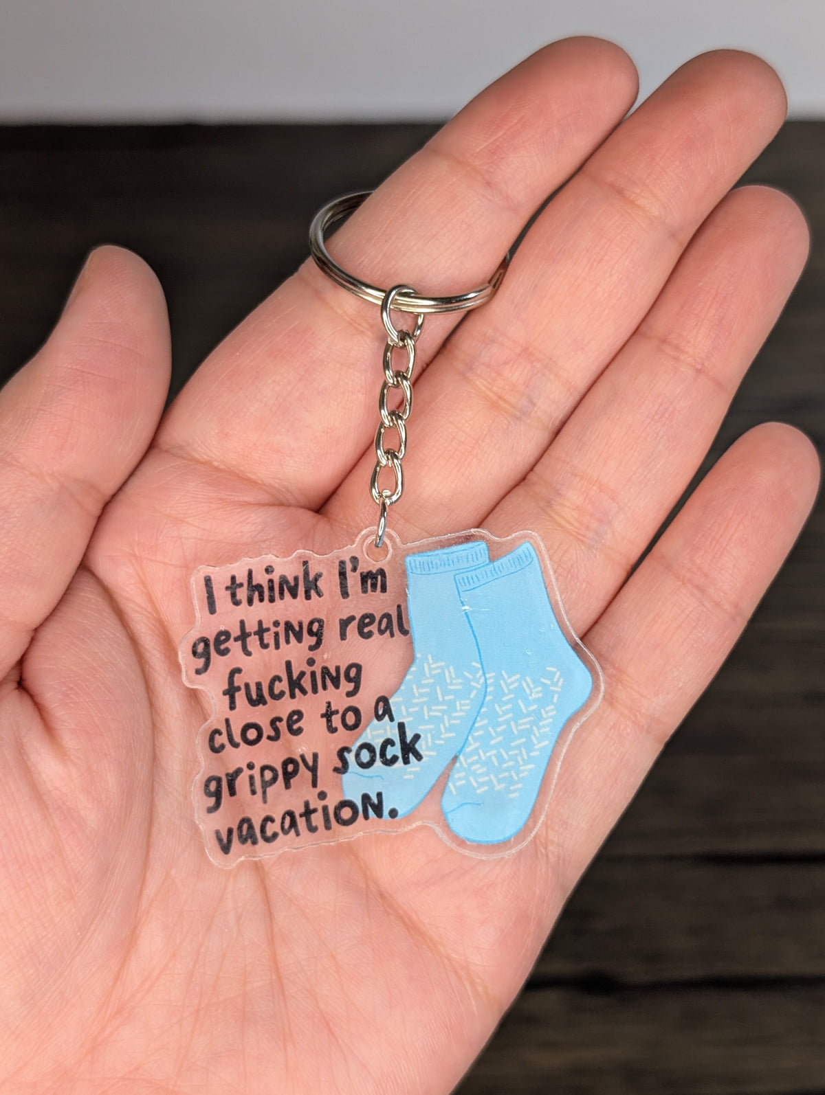 Grippy Socks Keychain – Gypsy Willow Art