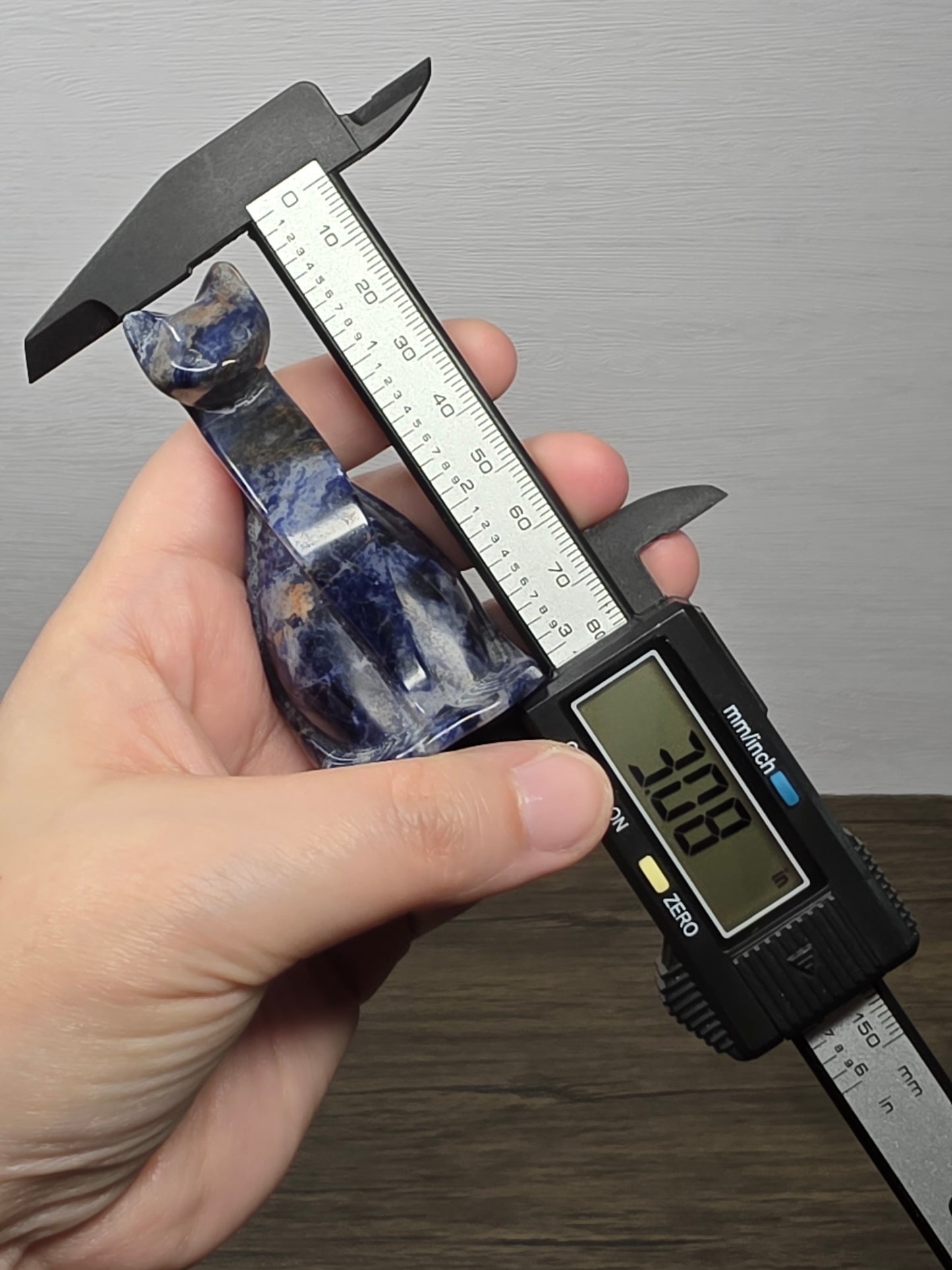 Sodalite Cat Carving