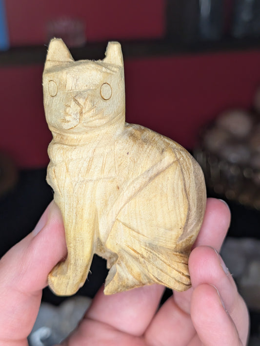 Palo Santo Cat Carving