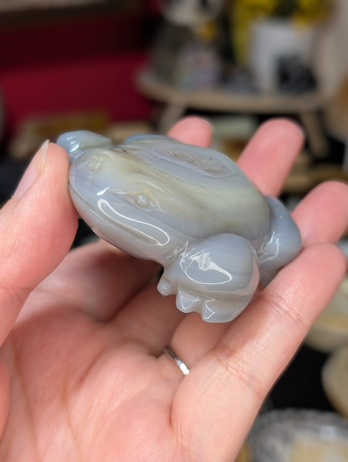 Agate Toad Carving – Gypsy Willow Art