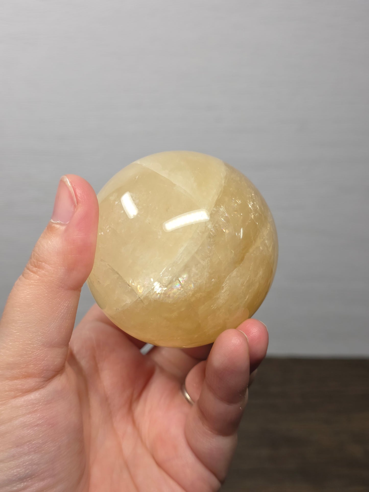 Honey Calcite Sphere