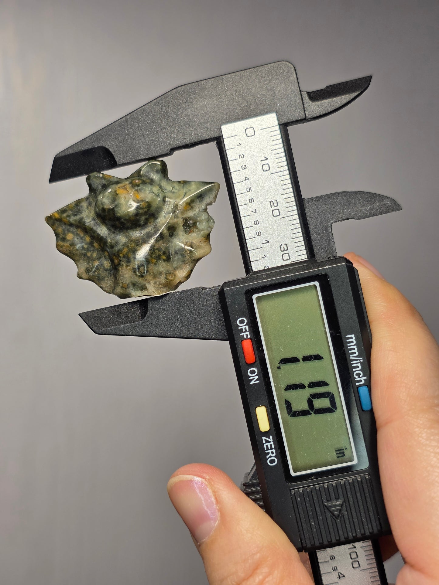 Druzy Sea Jasper Bat Carving