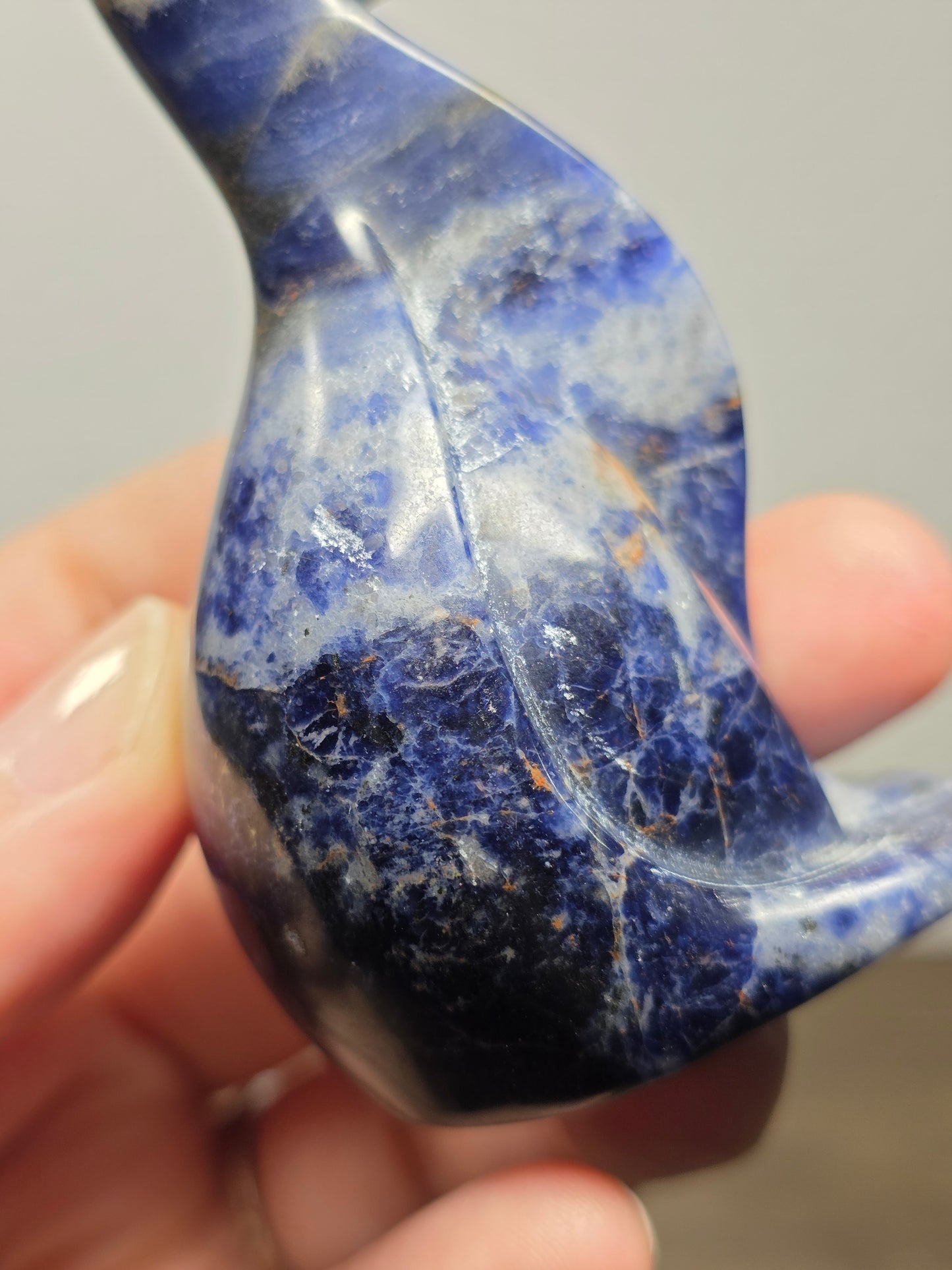 Sodalite Cat Carving