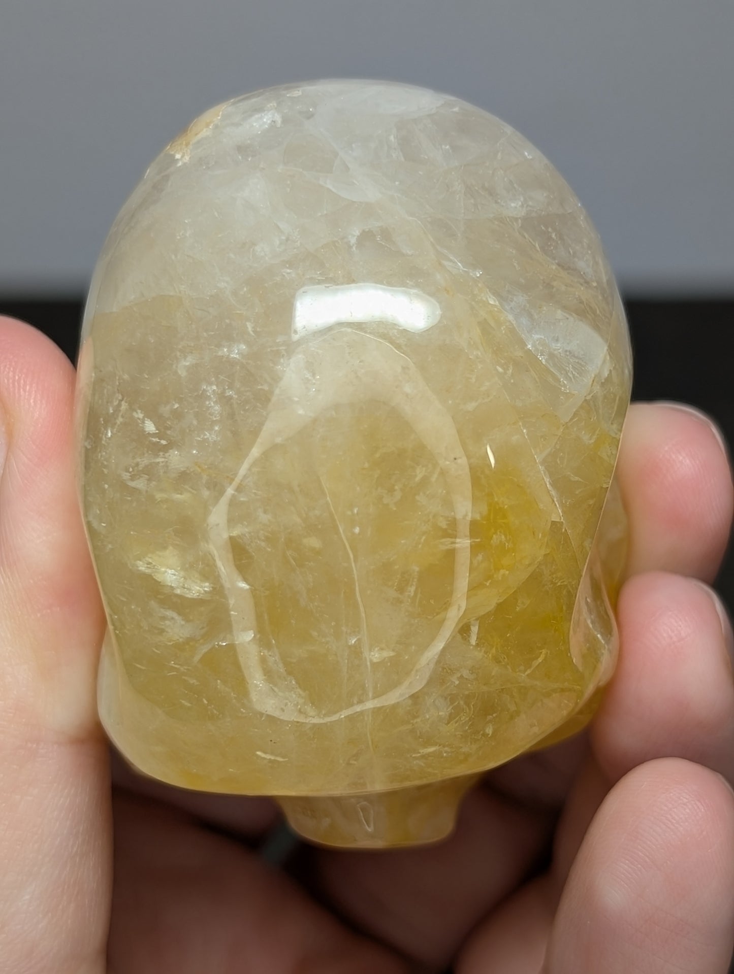 Golden Healer Skull Carving