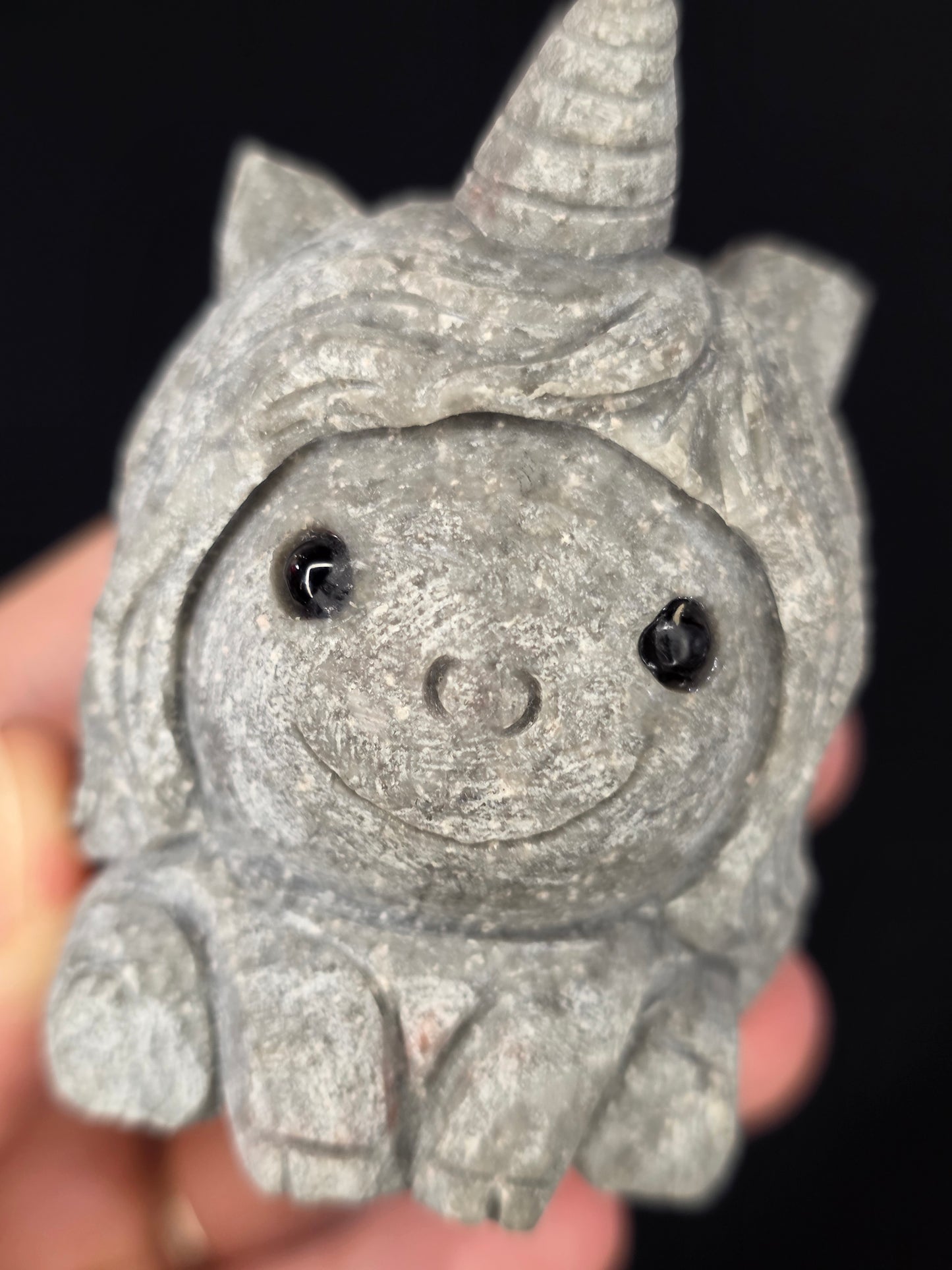 Pet Rock Unicorn Carving
