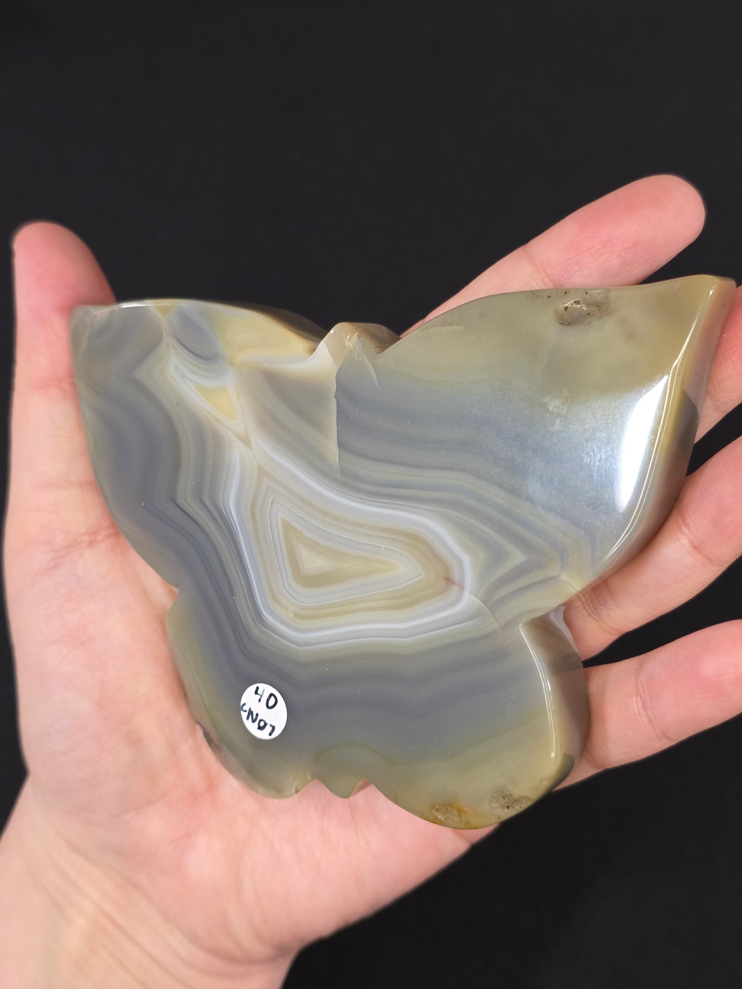 Banded Agate Butterfly Carving
