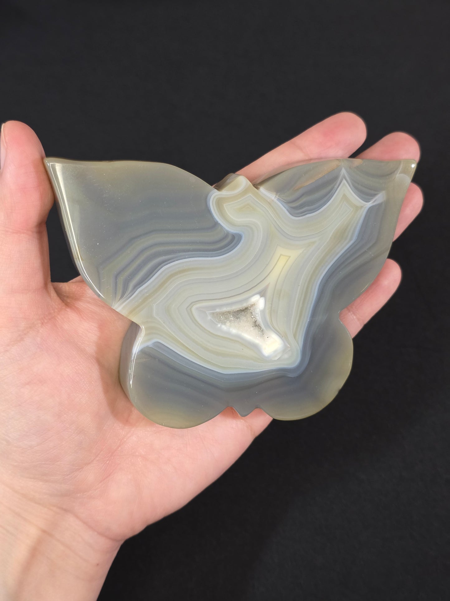 Banded Agate Butterfly Carving