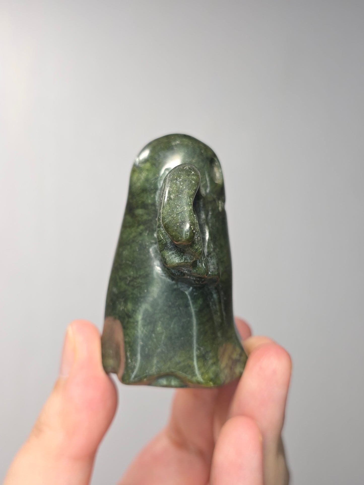 Green Jade Bat Wing Ghost Carving