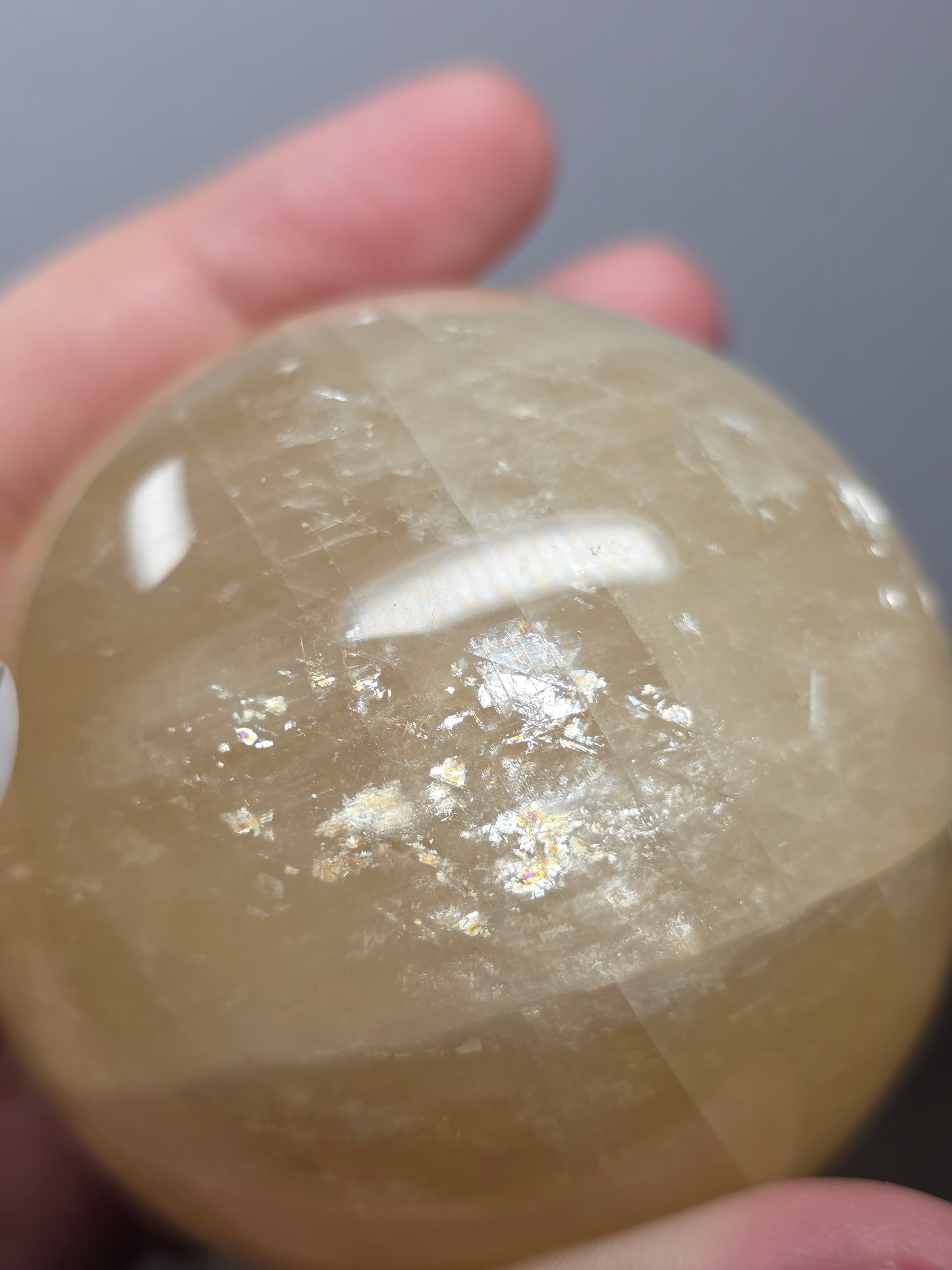 Honey Calcite Sphere