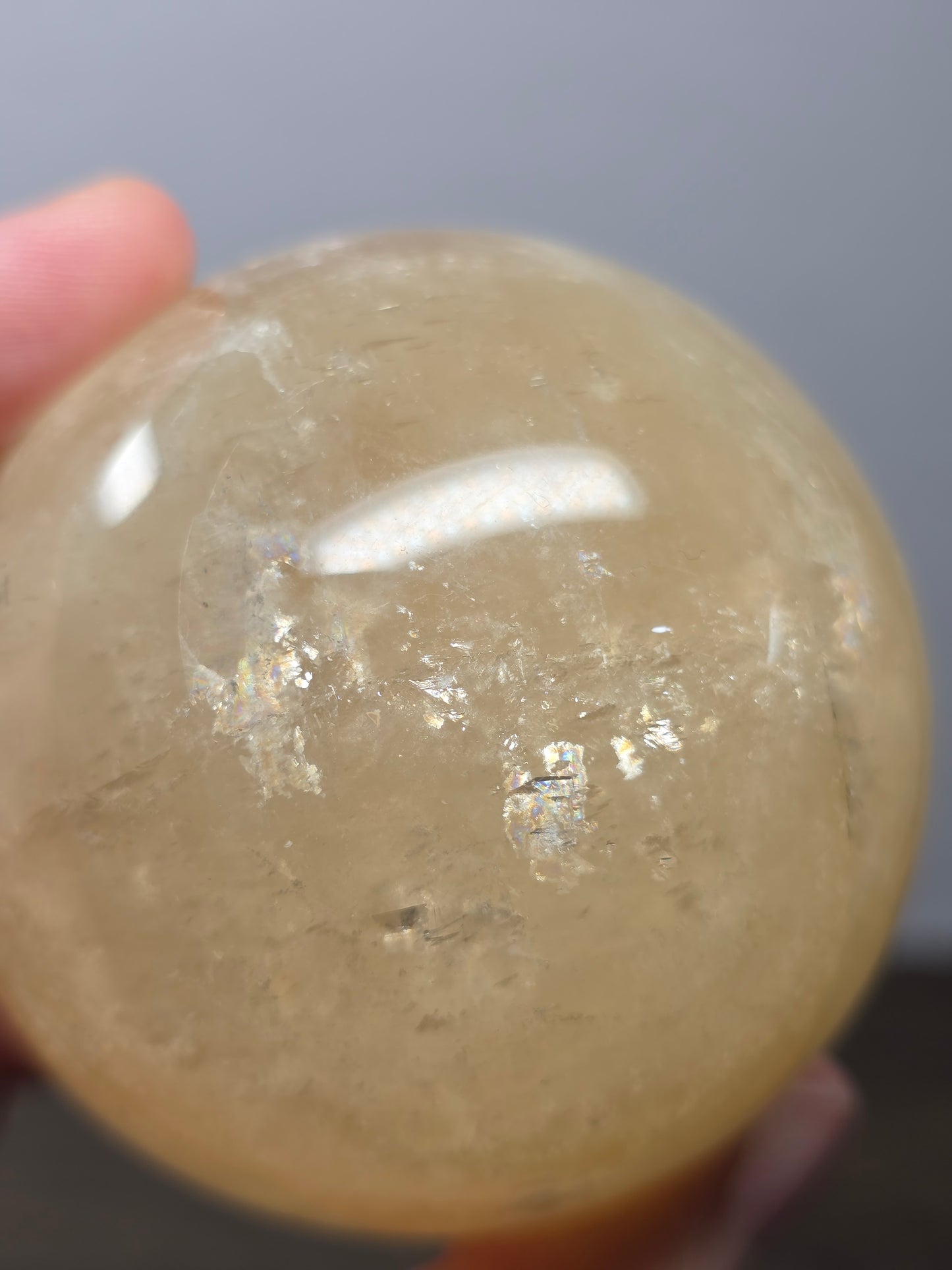 Honey Calcite Sphere