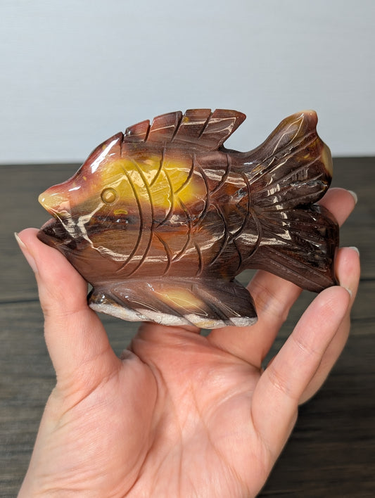 Mookaite Fish Carving