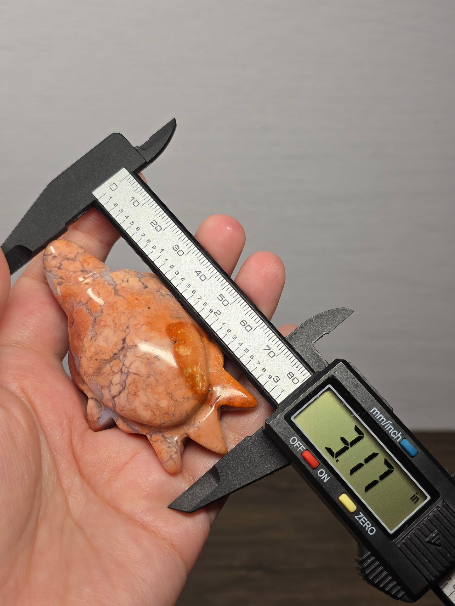 Pink Agate Turtle Carving