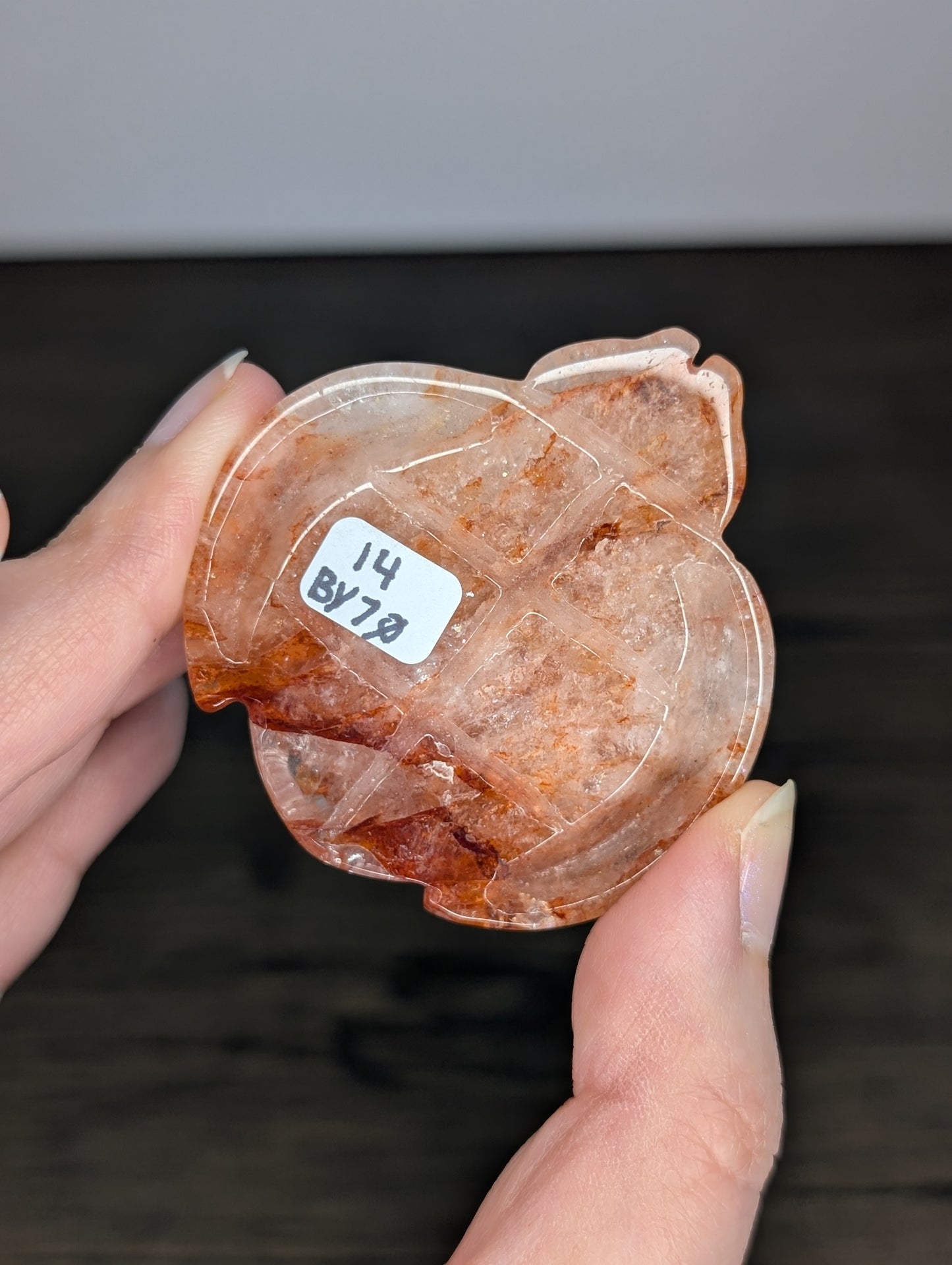 Fire Quartz Ladybug Carving