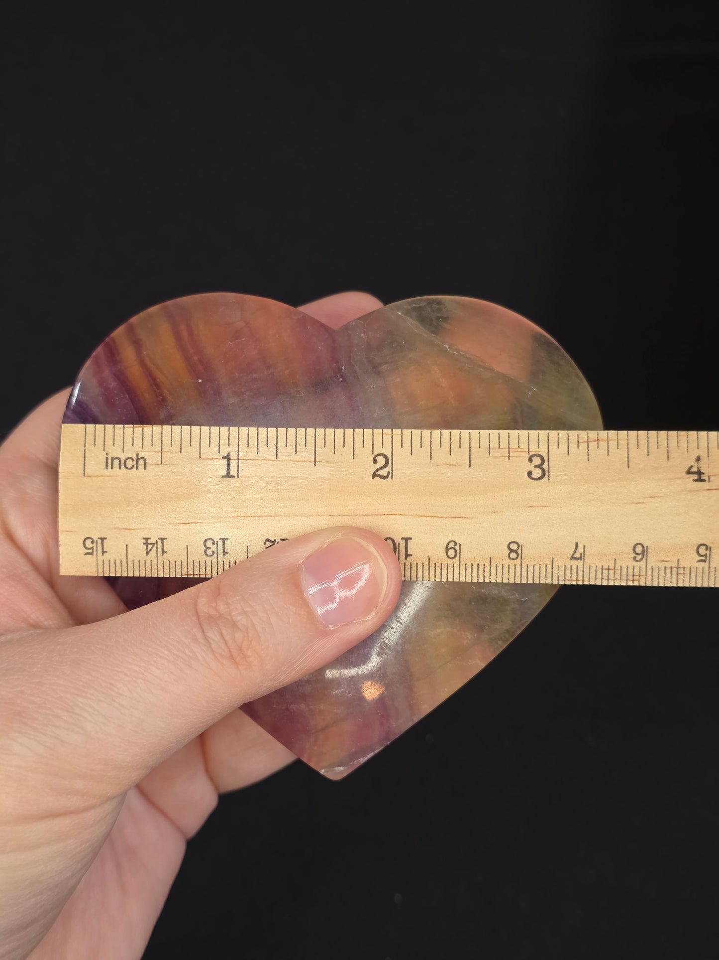 Candy Fluorite Heart Carving