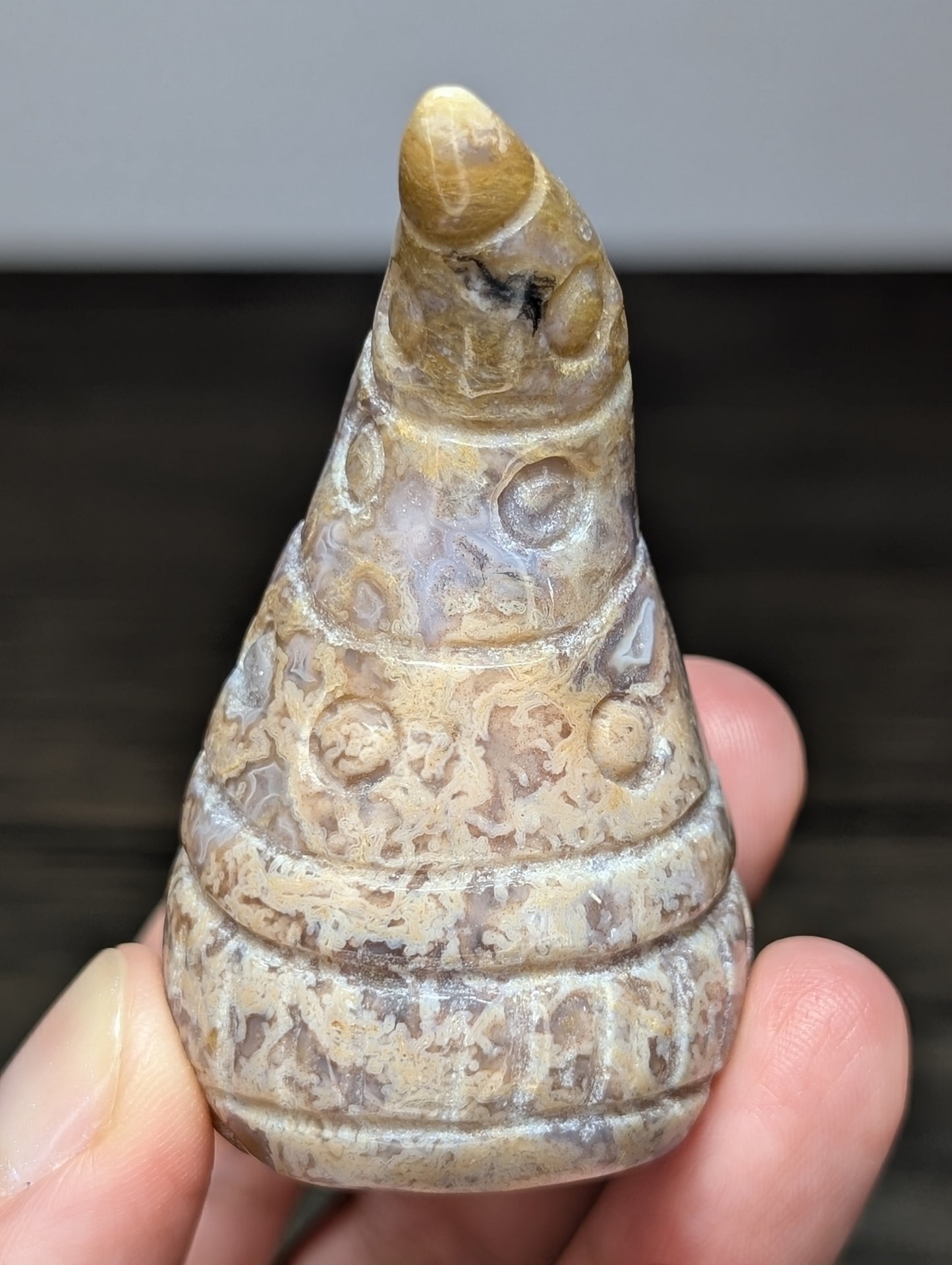 Sea Jasper Gnome Carving