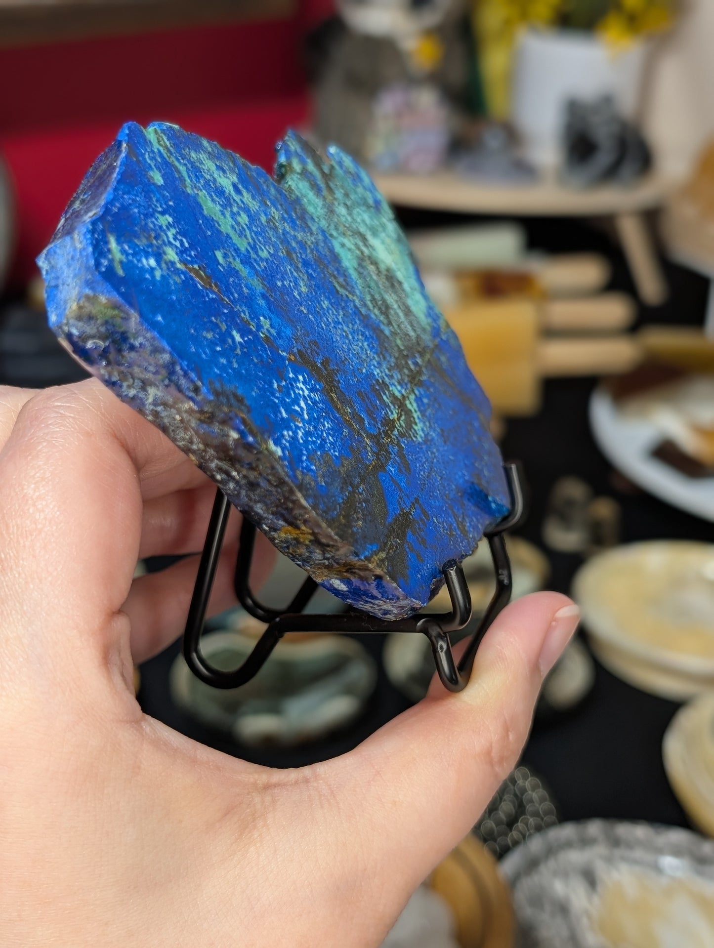 Azurite Slab with Stand