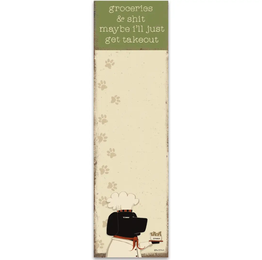 Groceries & Shit Magnetic Notepad