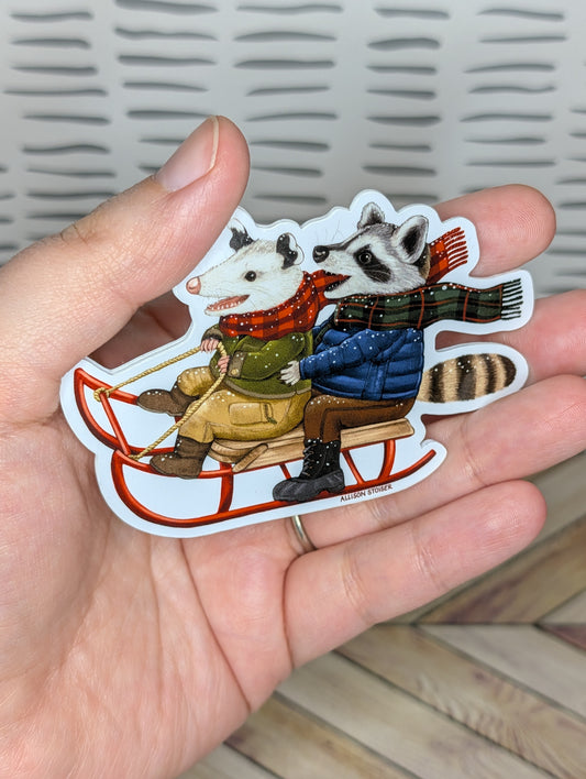 Sledding Friends Sticker