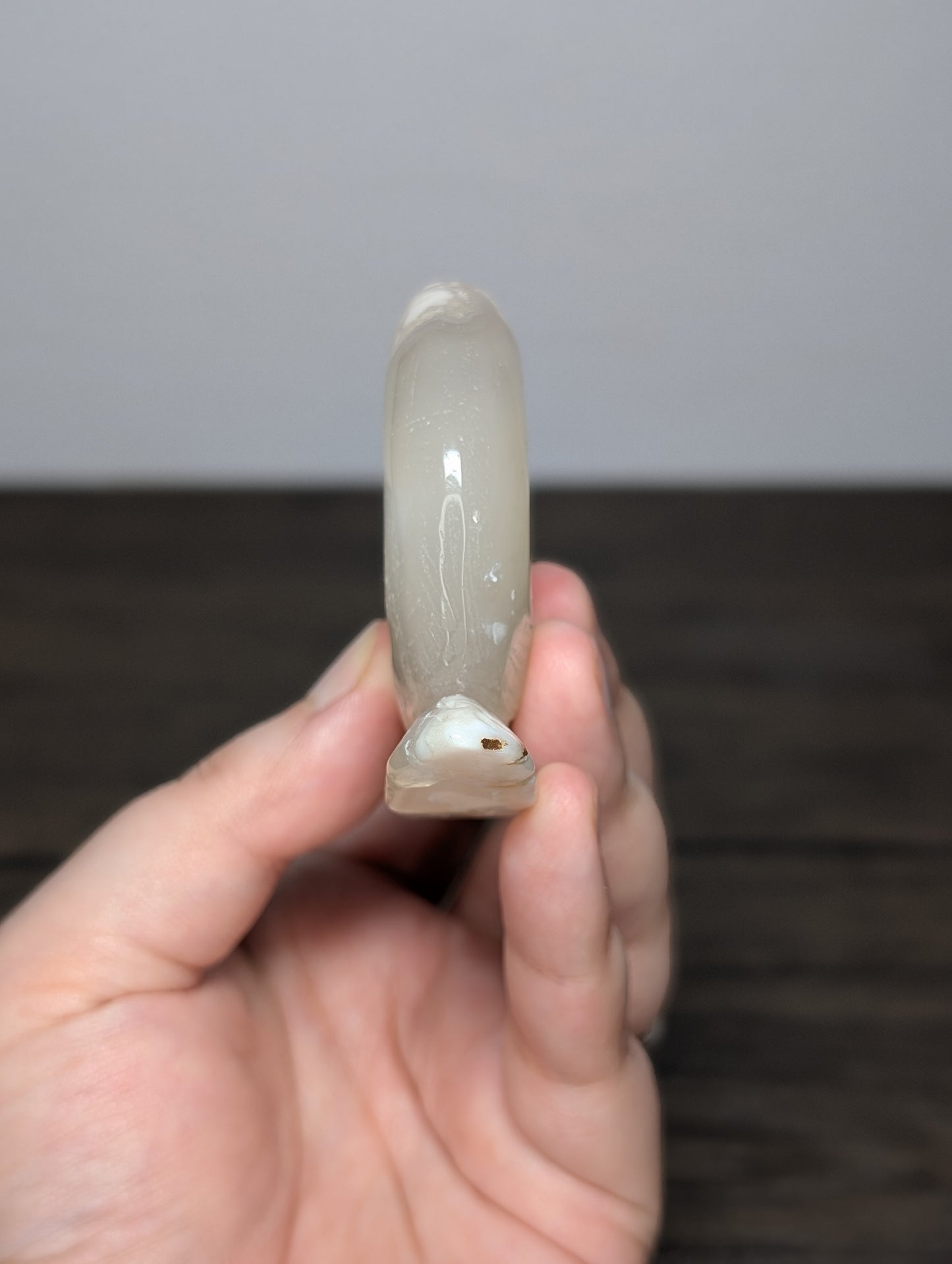 Flower Agate Snail Carving