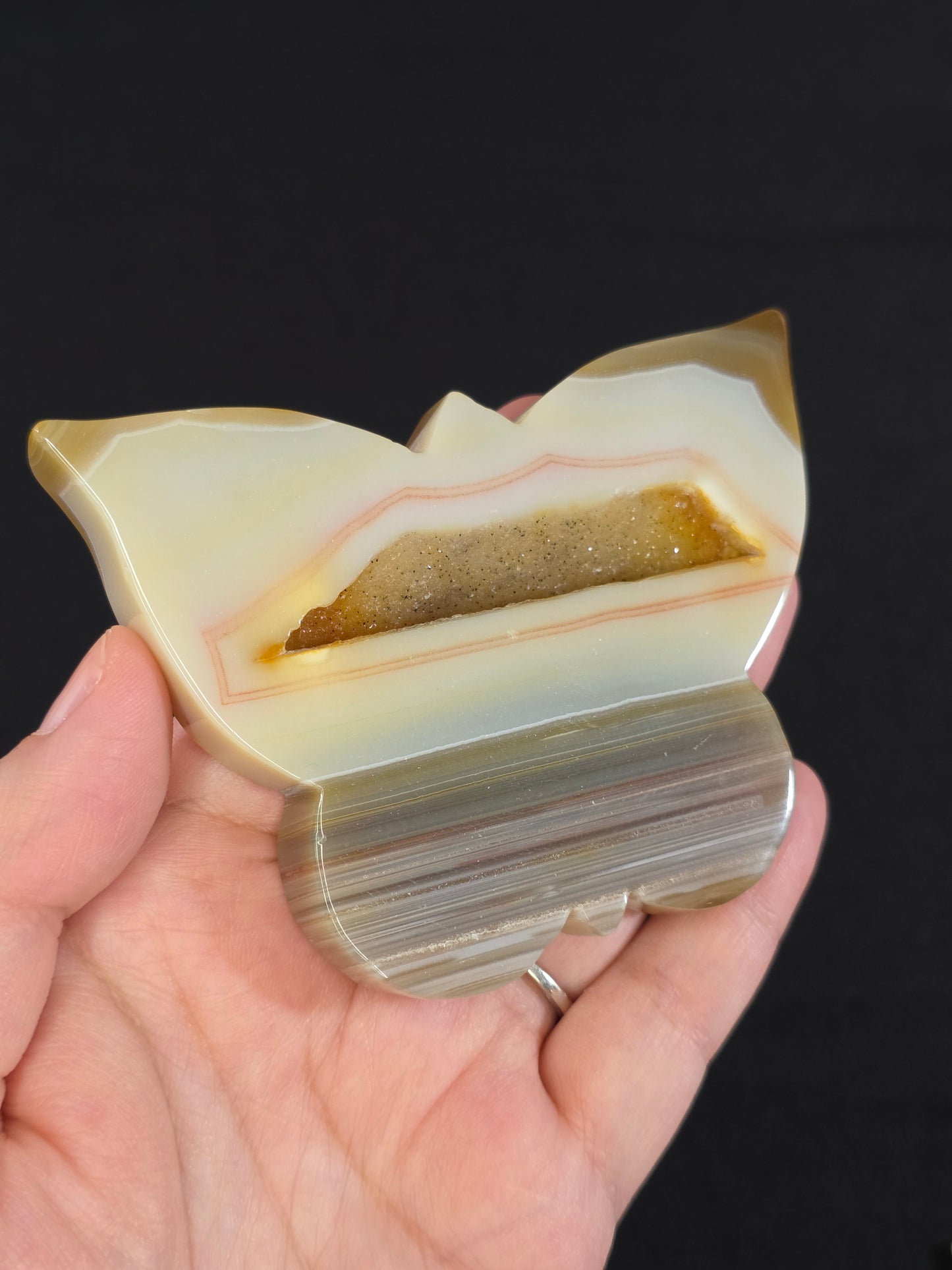 Carnelian Butterfly Carving