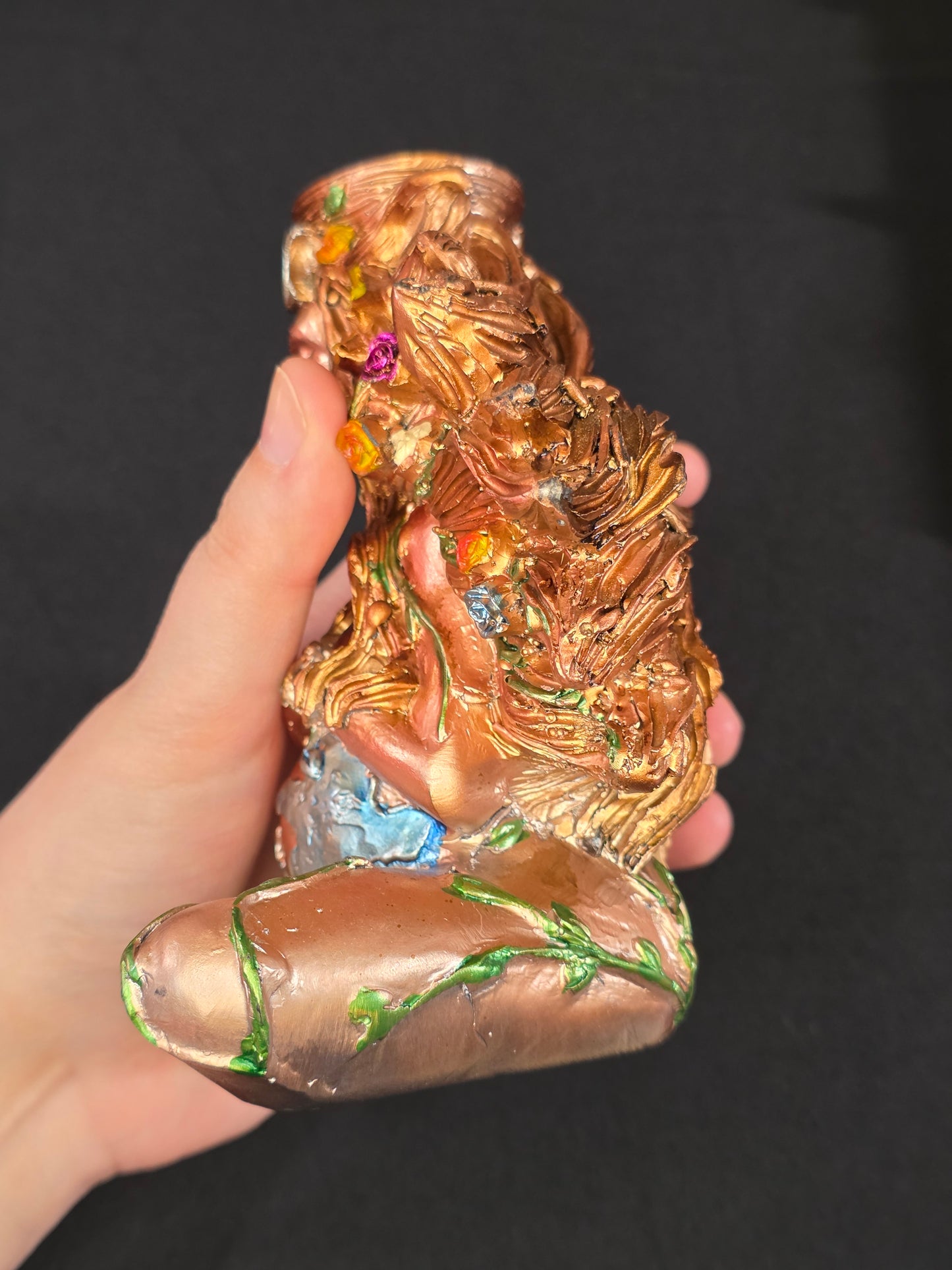 Resin Mother Earth Sphere Stand