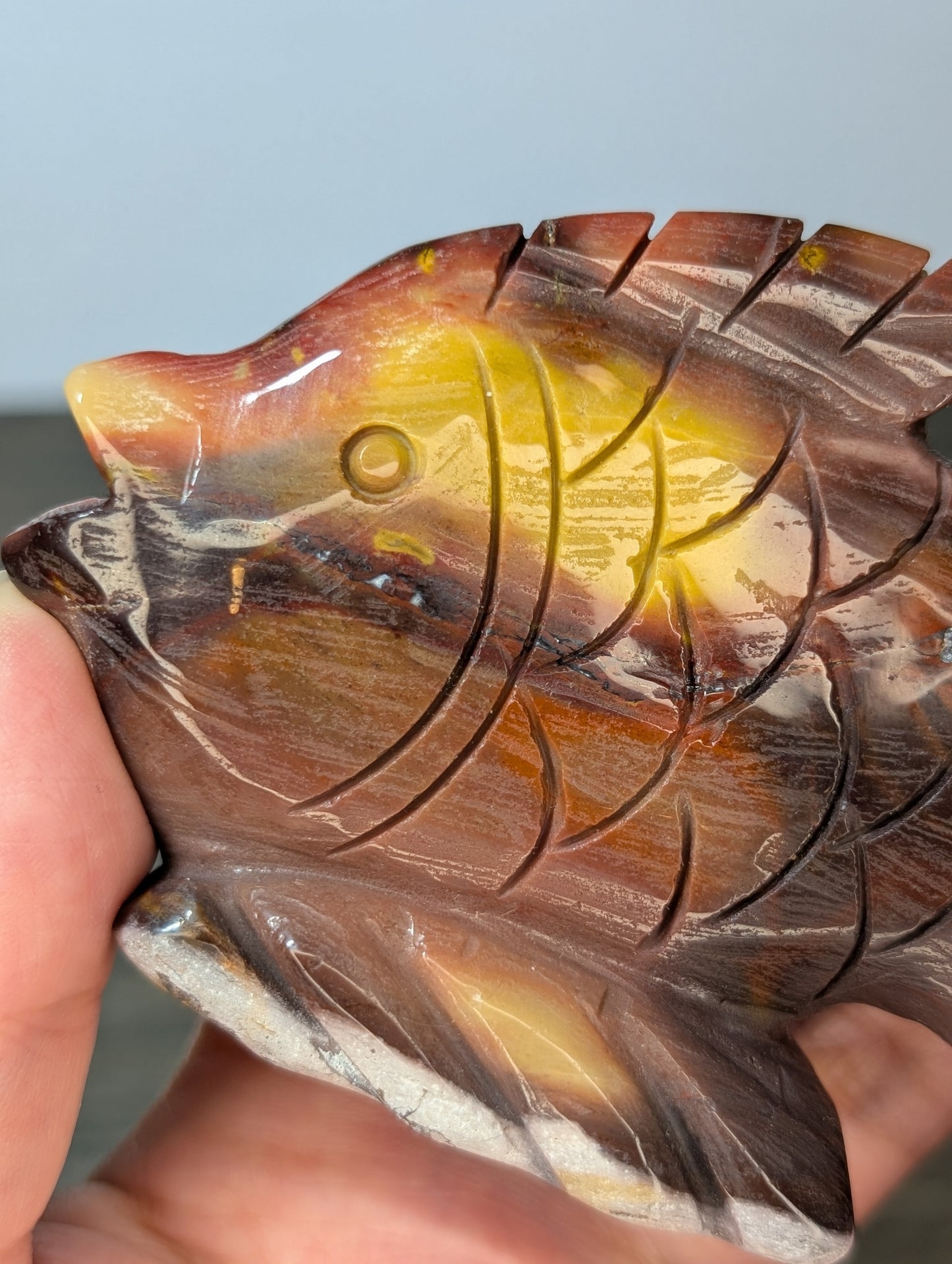 Mookaite Fish Carving