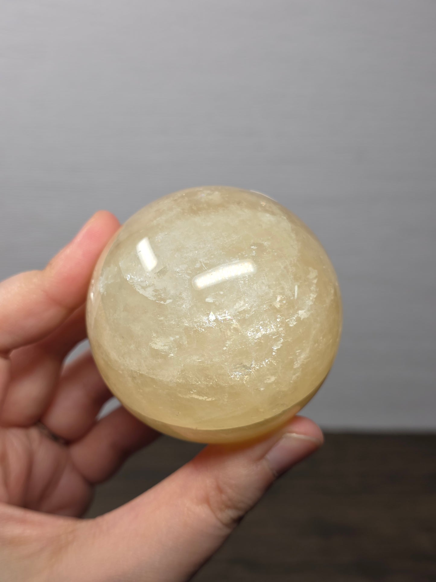 Honey Calcite Sphere