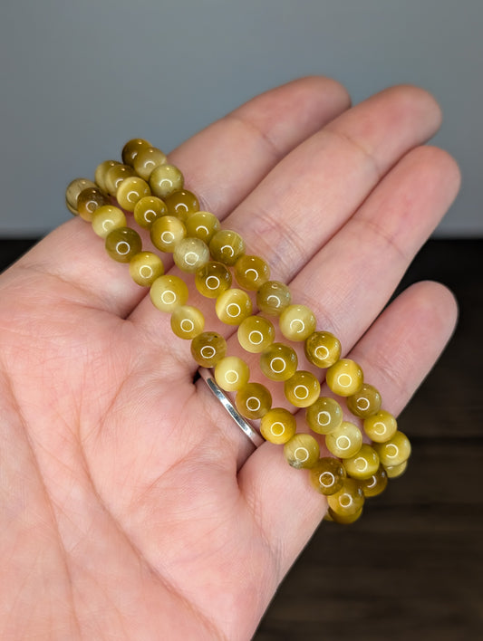 6mm Honey Tiger's Eye Bead Bracelet
