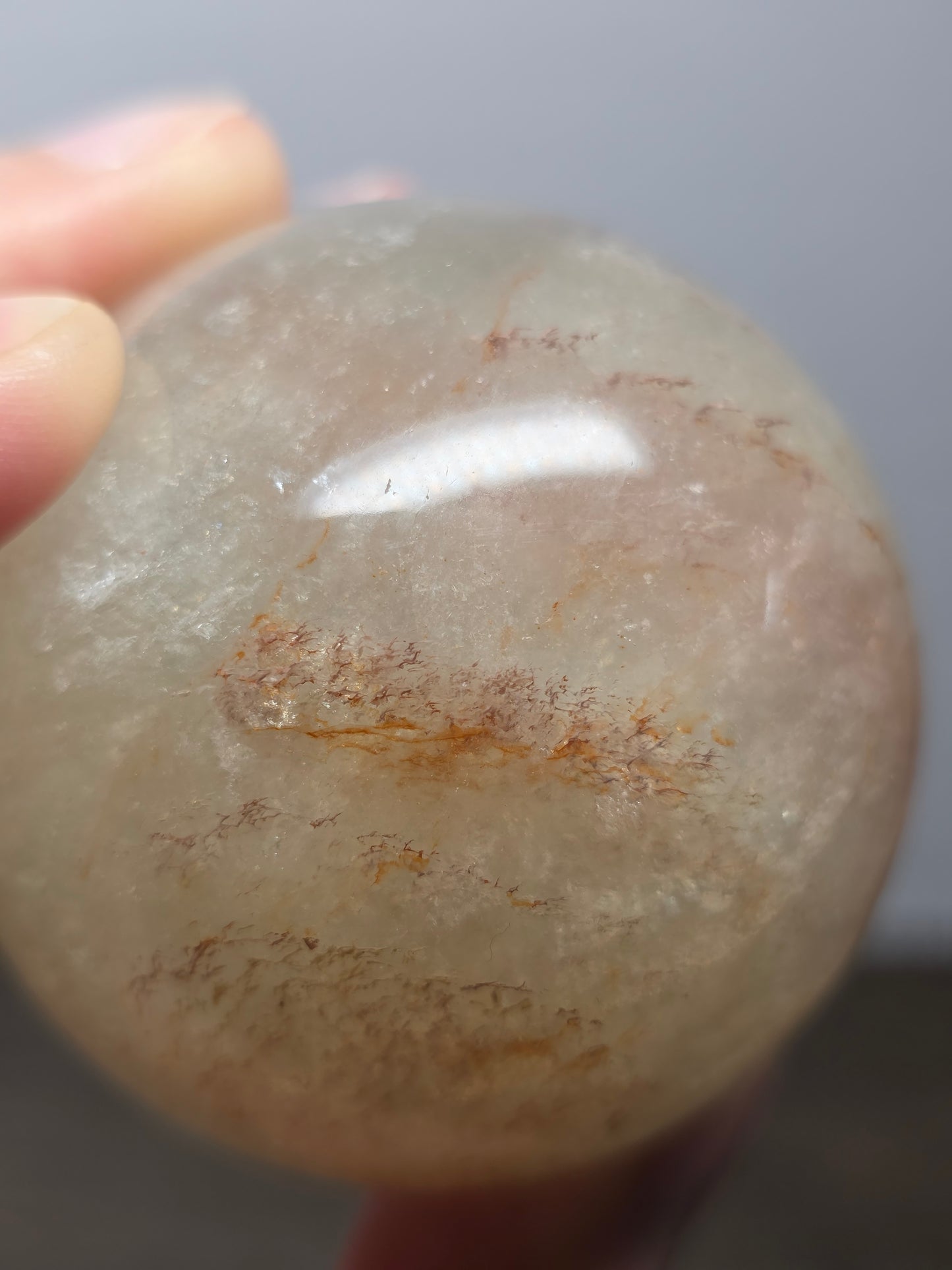 Fluorite w/ Hematite Sphere