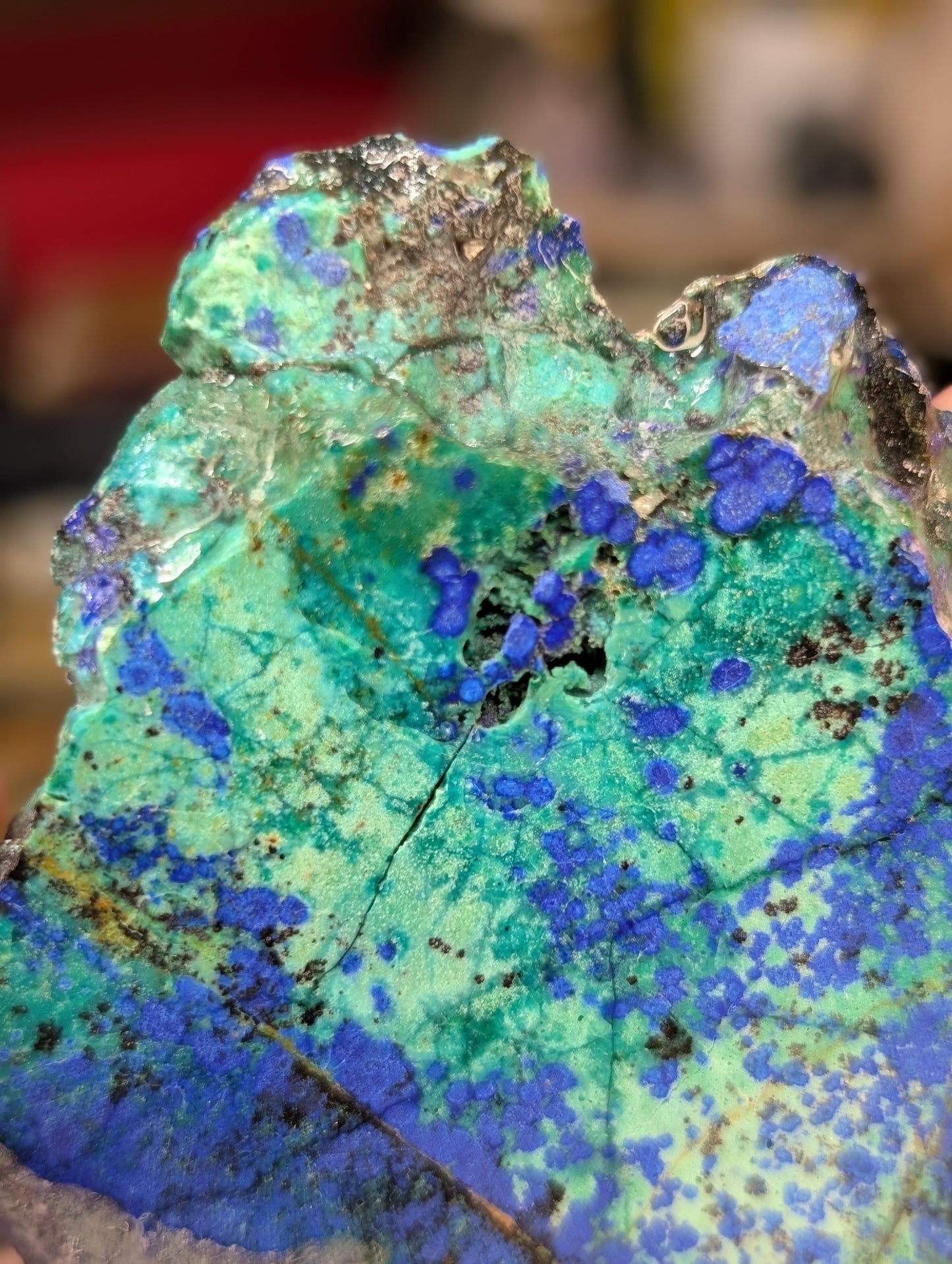 Azurite Slab with Stand