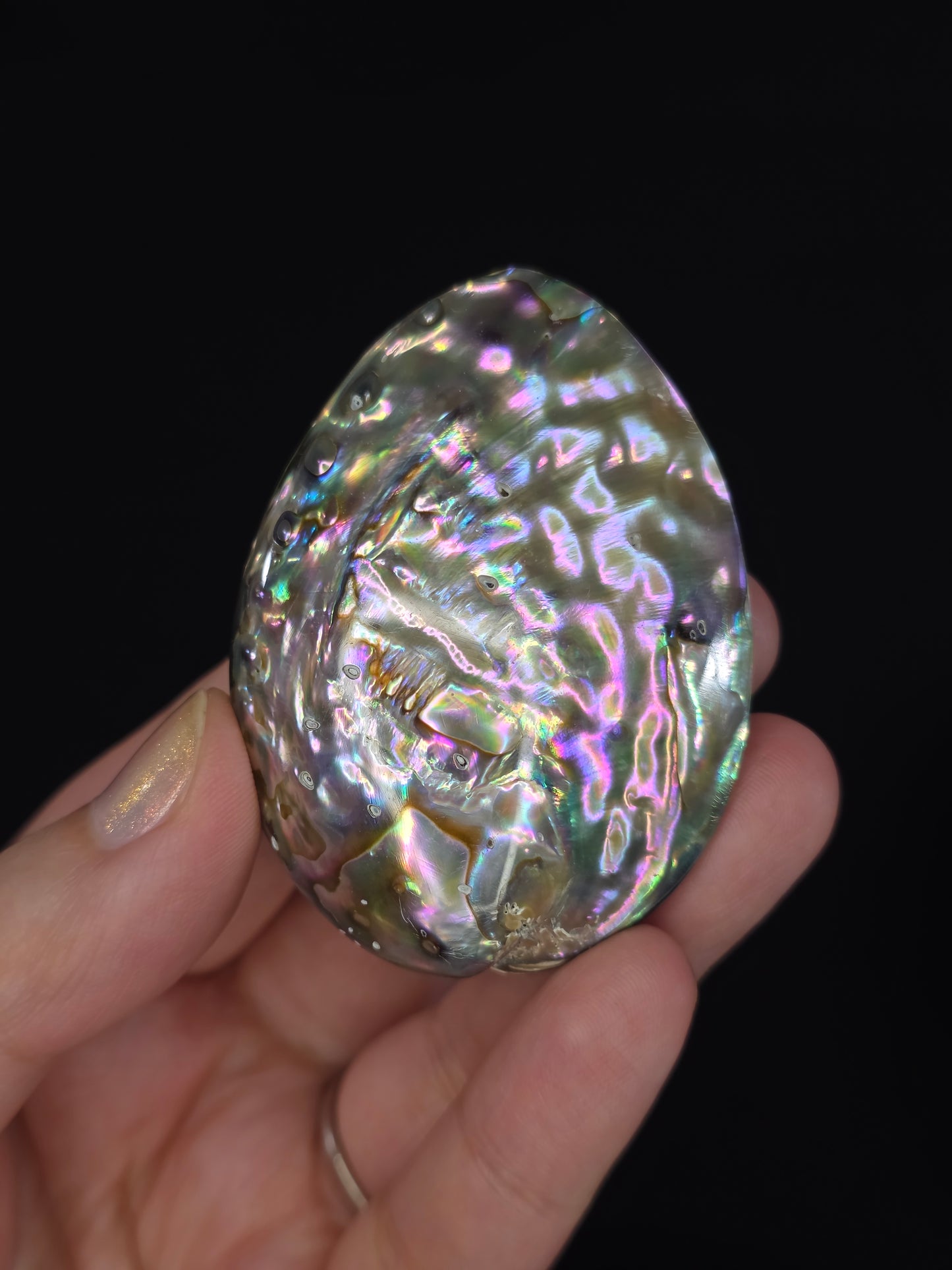 Abalone Shell Palm Stone