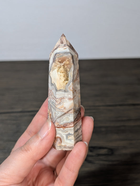 Red Mexican Crazy Lace Agate Tower