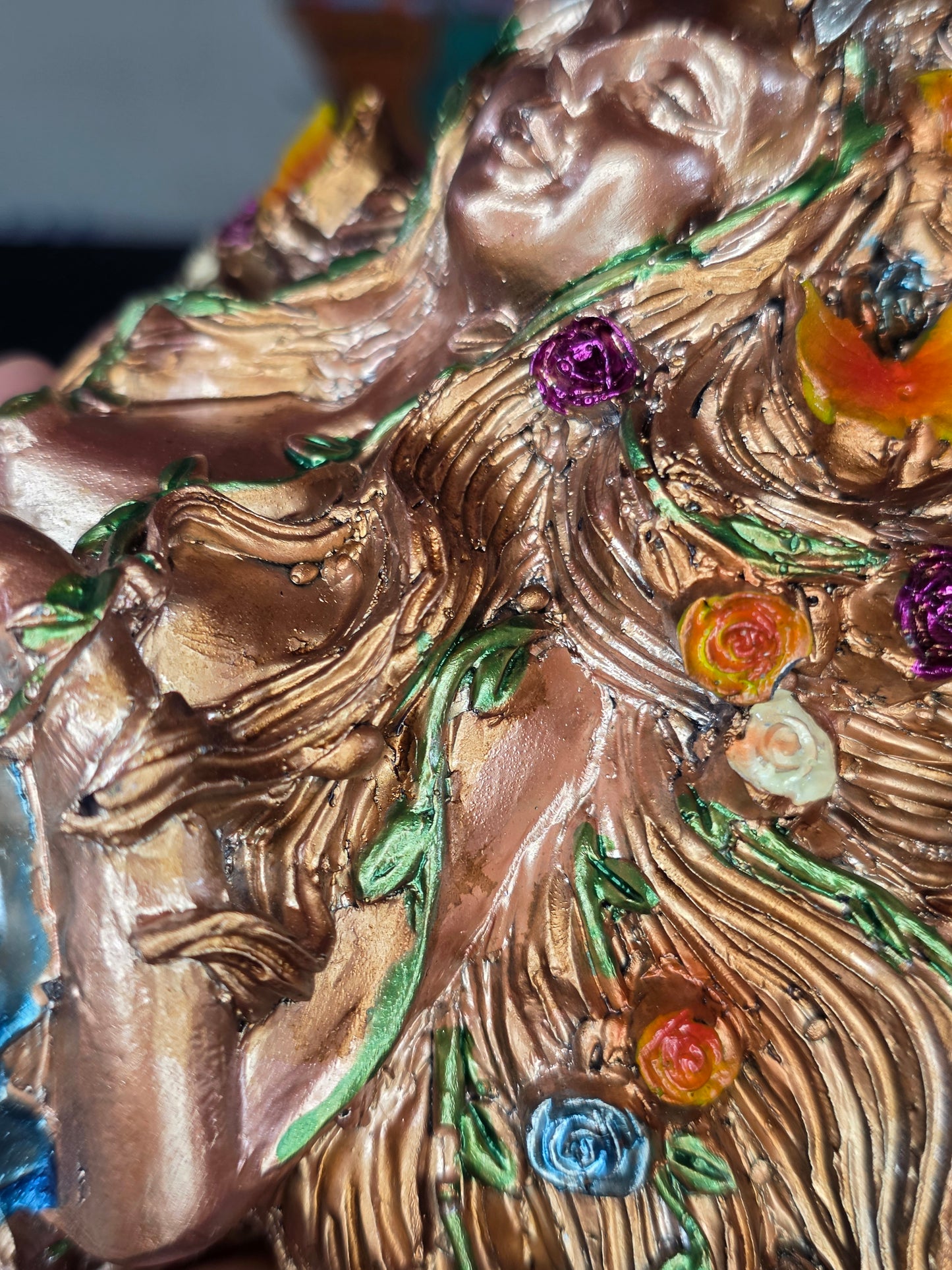 Resin Mother Earth Sphere Stand