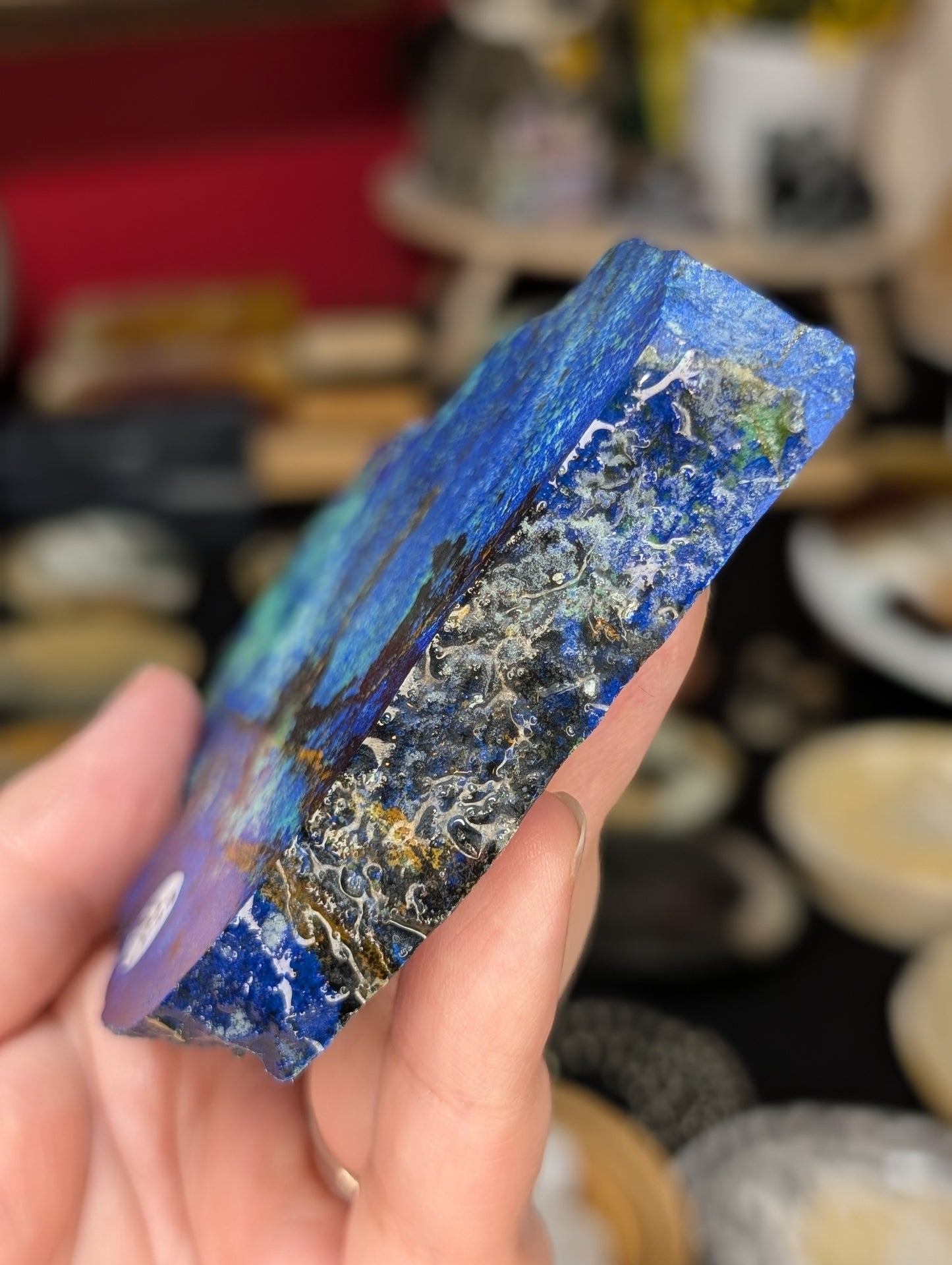 Azurite Slab with Stand