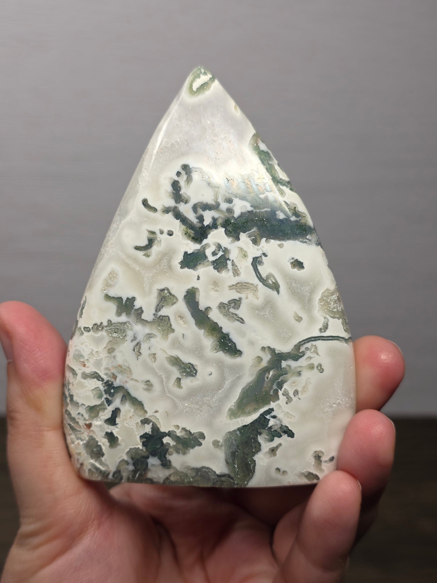 Moss Agate Teardrop/Flame Point