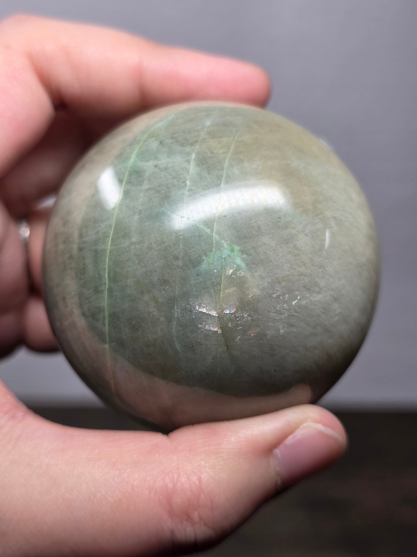 Green Moonstone Sphere